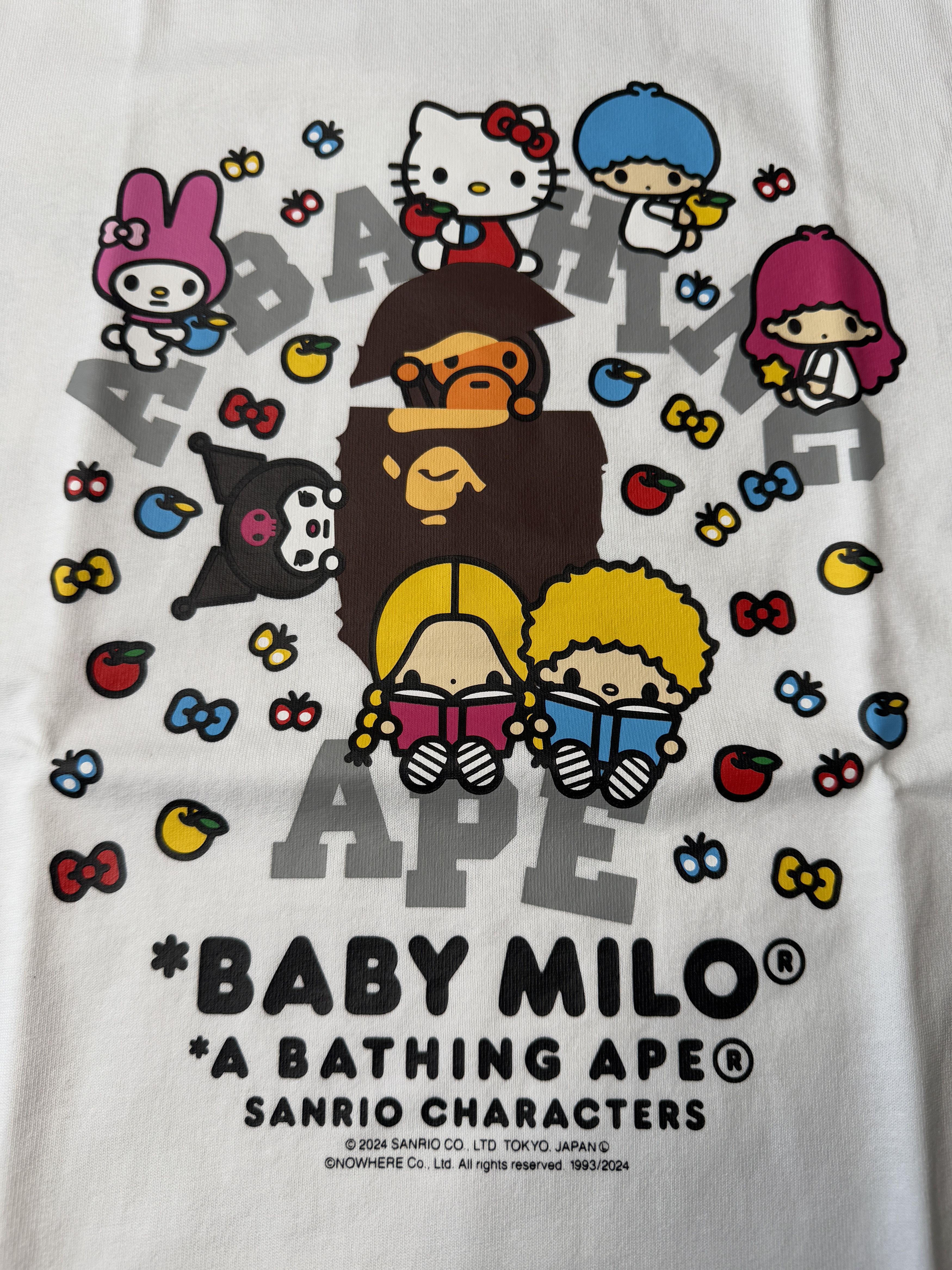 Bape BABY MILO X SANRIO CHARACTERS TEE #2 Size US XS / EU 42 / 0 - 3 Thumbnail