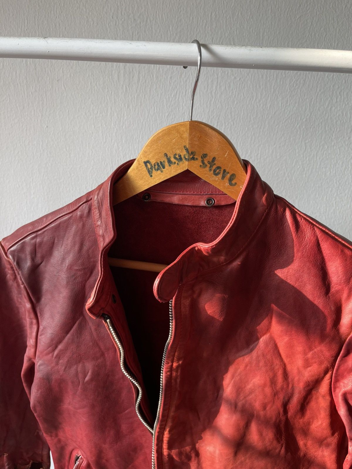 Isamu Katayama Backlash Isamu Katayama Backlash Red Leather Biker Jacket Size US XS / EU 42 / 0 - 11 Thumbnail