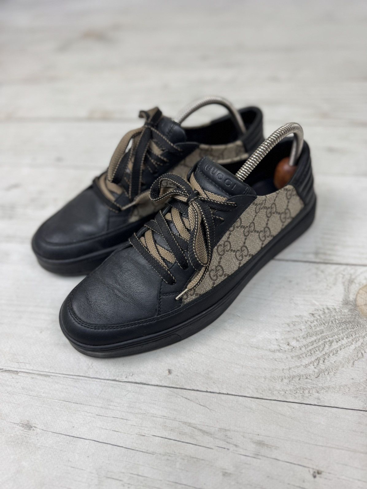 Gucci Gucci GG Supreme Leather Low Top Sneakers Monogram Size US 9.5 / EU 42-43 - 2 Thumbnail