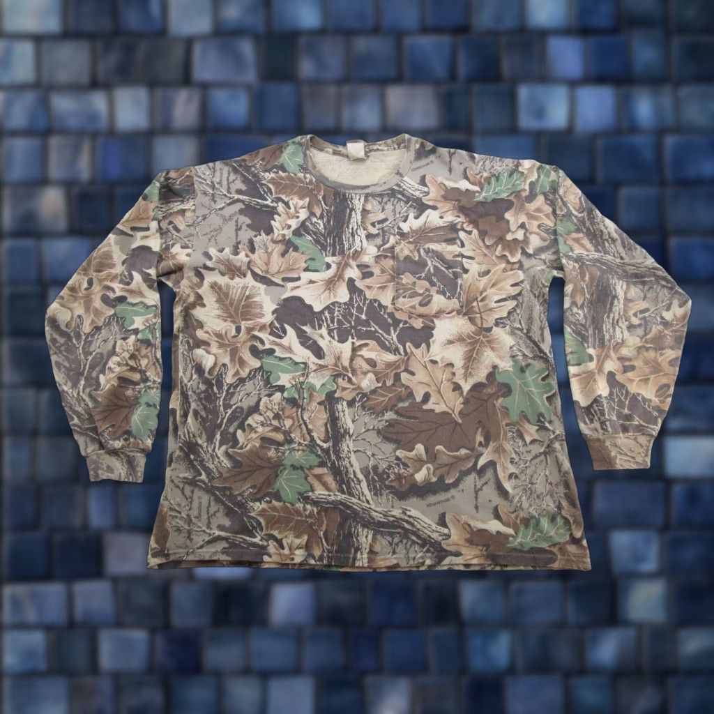 Jerzees VINTAGE Jerzees Shirt Mens XL Camouflage Grunge 90s Y2K Hunting Nature Outdoor Cartoon Stitch Crew Neck Short Sleeves? Size US XL / EU 56 / 4 - 1 Thumbnail