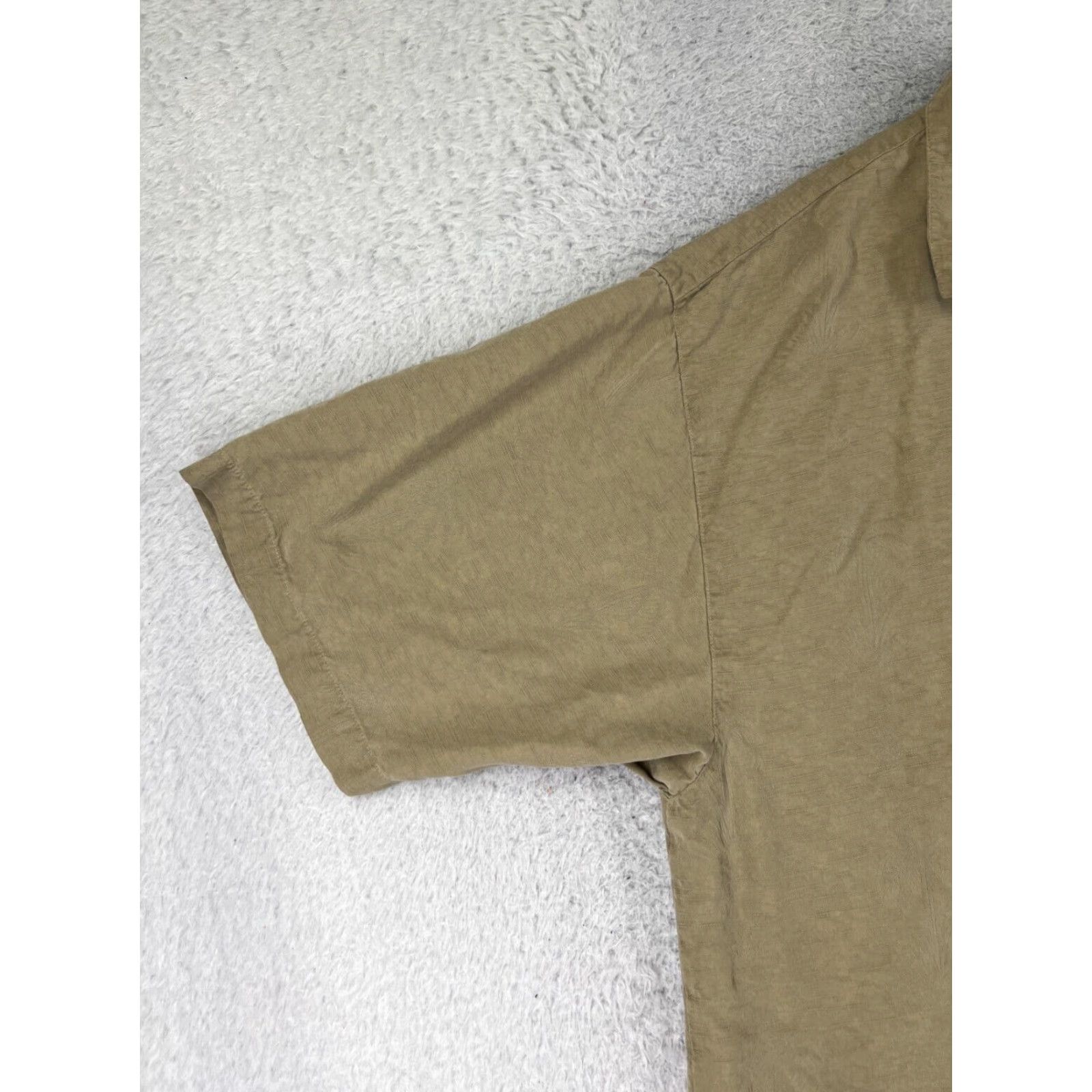 Tommy Bahama Tommy Bahama Shirt Men Extra Large Beige Palm Print 100% Silk Button Up Hawaiian Size US XL / EU 56 / 4 - 3 Thumbnail