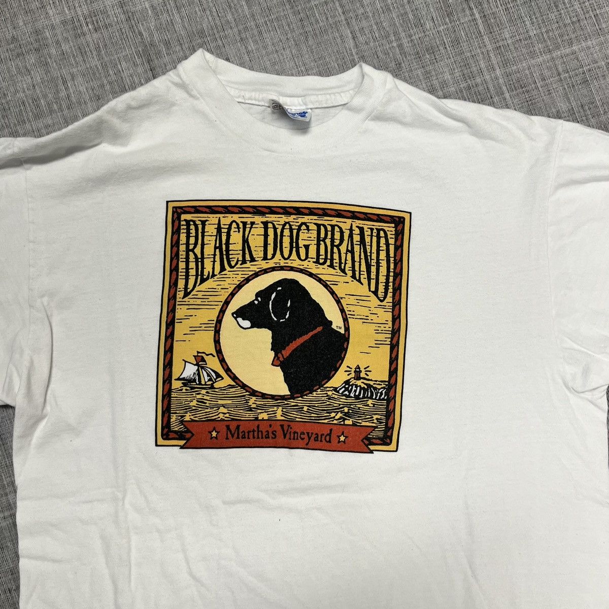 Hanes × Vintage VTG Martha’s Vineyard Black Dog Brand Tee Size US L / EU 52-54 / 3 - 2 Thumbnail