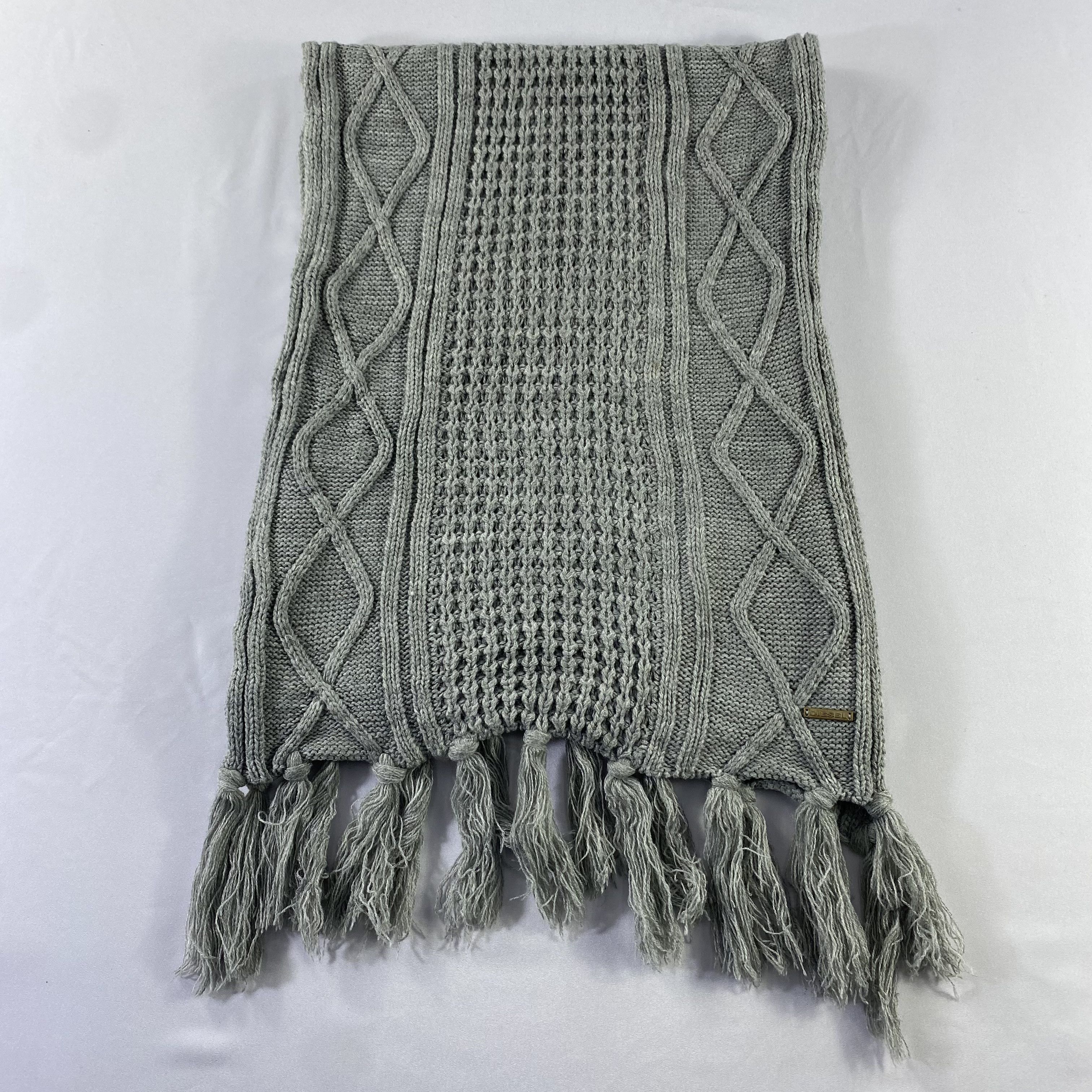 Diesel Cable Knit Diesel Scarf Neck Wrap Knitted Muffler Size ONE SIZE - 2 Thumbnail