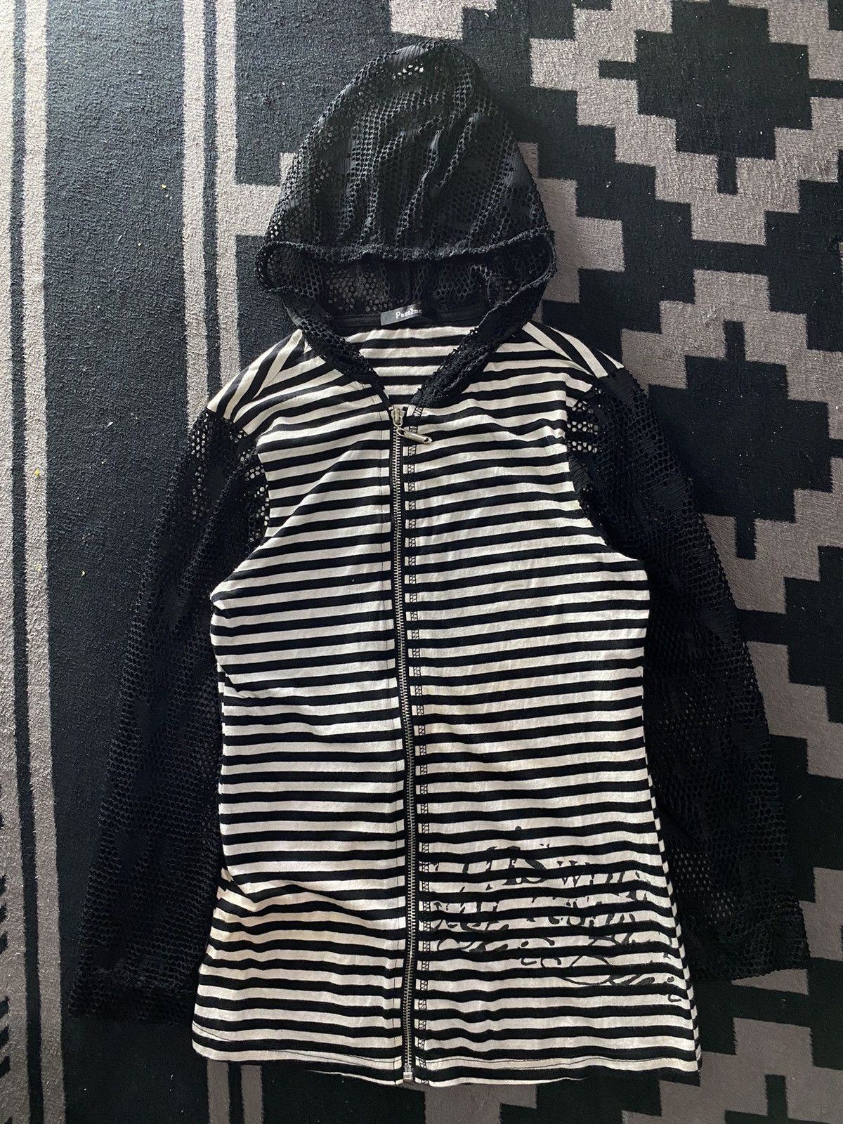 Hysteric Glamour 2000s pastime gothic poem striped hoodie Size US M / EU 48-50 / 2 - 1 Thumbnail