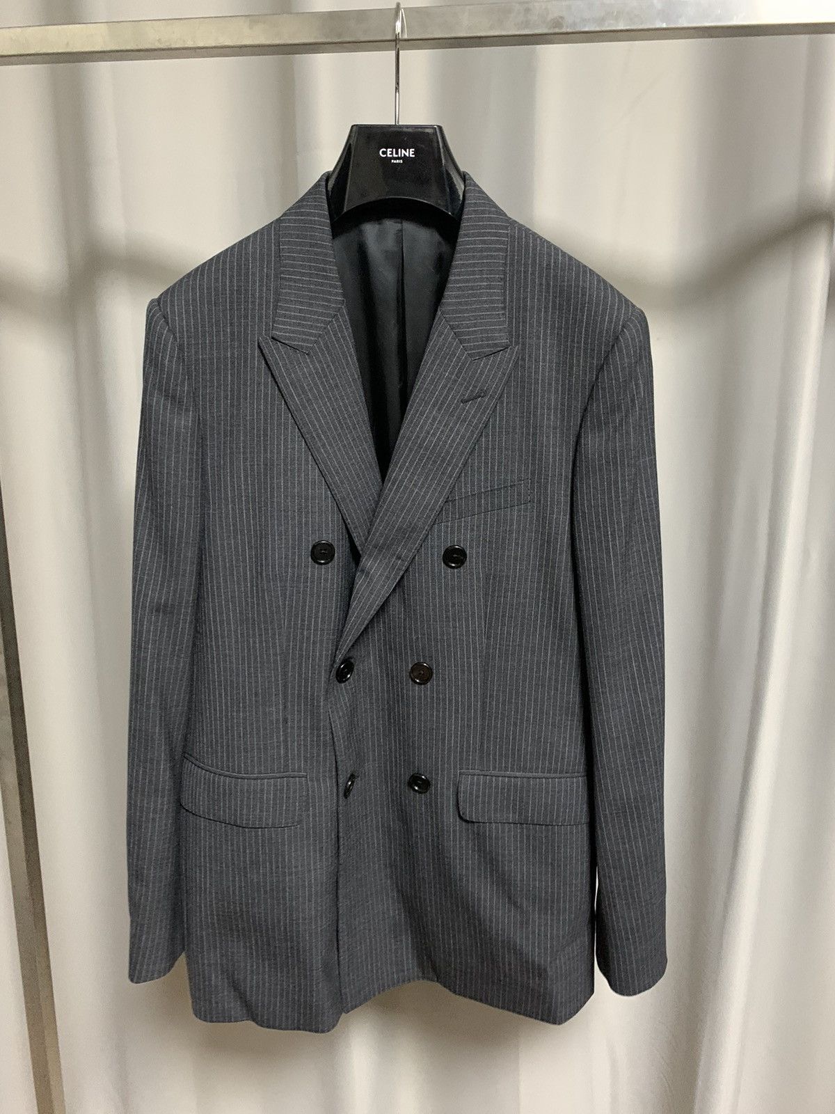 Celine Celine 2020SS Stripe Double breasted Blazer Size US L / EU 52-54 / 3 - 1 Thumbnail