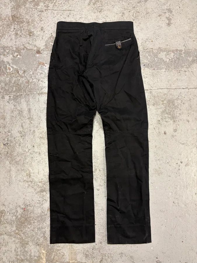 Versace 2000s Versace Black Biker Coton & Leather Pants Size US 30 / EU 46 - 7 Thumbnail
