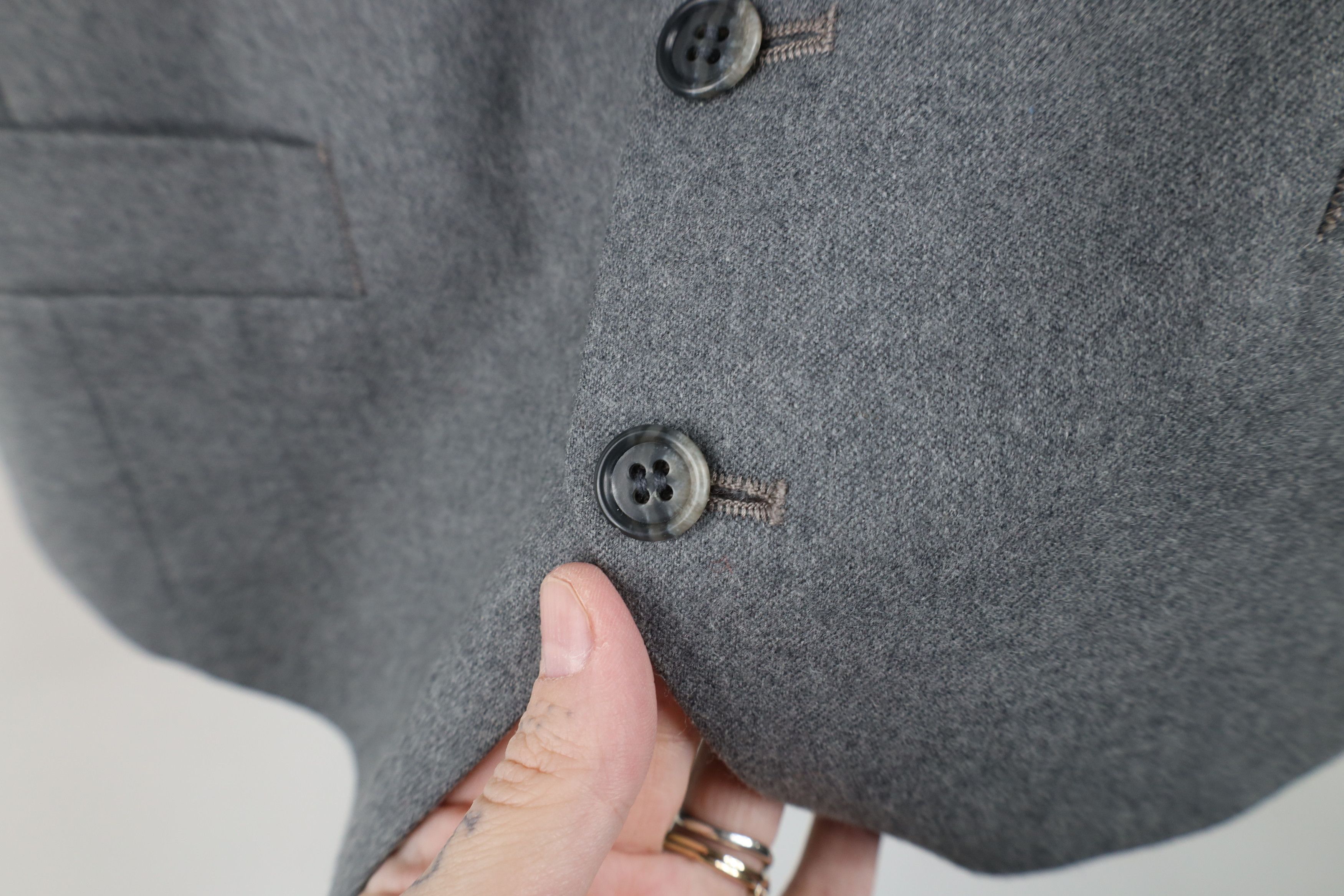 Vintage Vintage 60s 70s Streetwear Buckle Back Suit Vest Jacket Gray Size US M / EU 48-50 / 2 - 4 Thumbnail