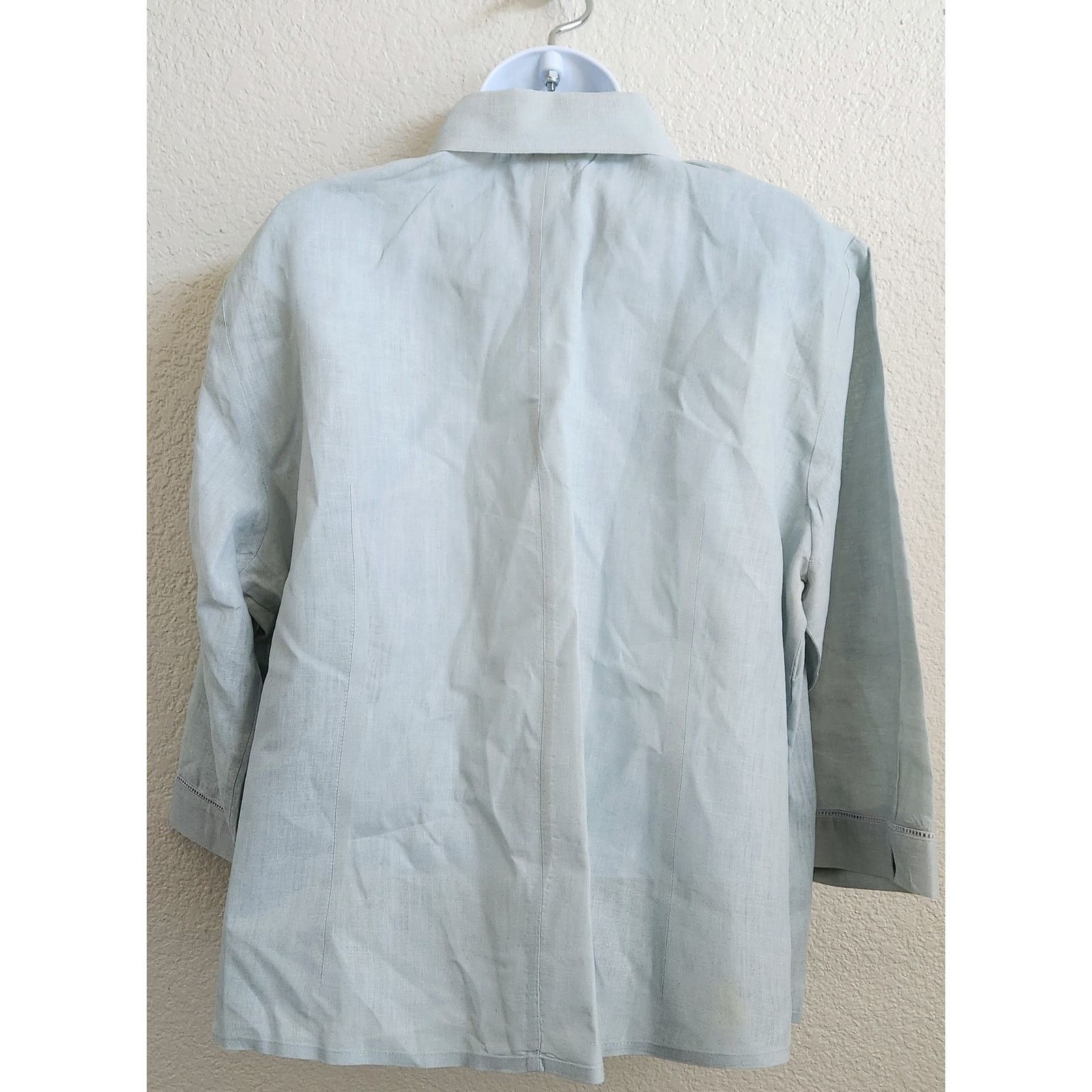 Old Navy Old Navy Light Blue Green Button Up Collard Top XL Linen Size XL / US 12-14 / IT 48-50 - 3 Thumbnail
