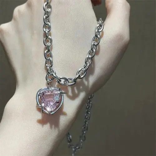 VIBE Pink Vermiculite Peach Galaxy Necklace Size ONE SIZE - 3 Thumbnail