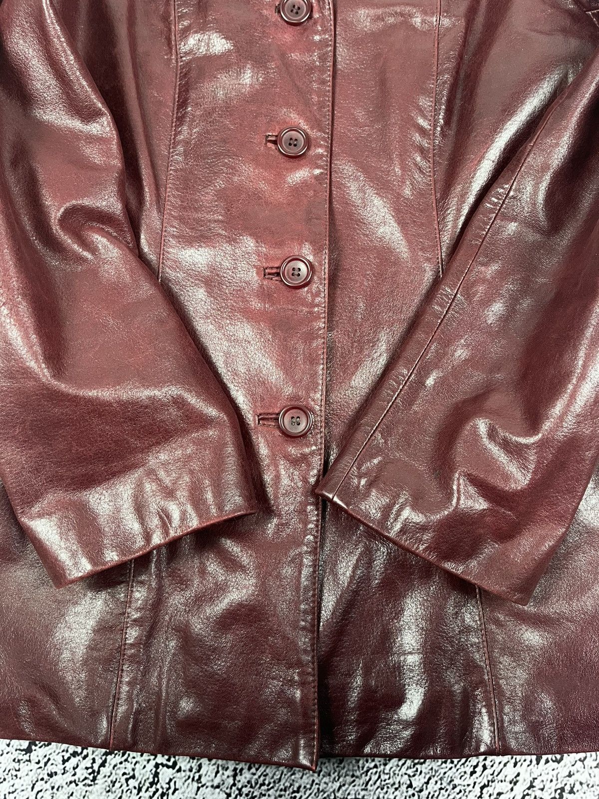Leather Vintage Y2K Leather Tyler Durden vibe avantgarde jacket coat Size M / US 6-8 / IT 42-44 - 4 Thumbnail