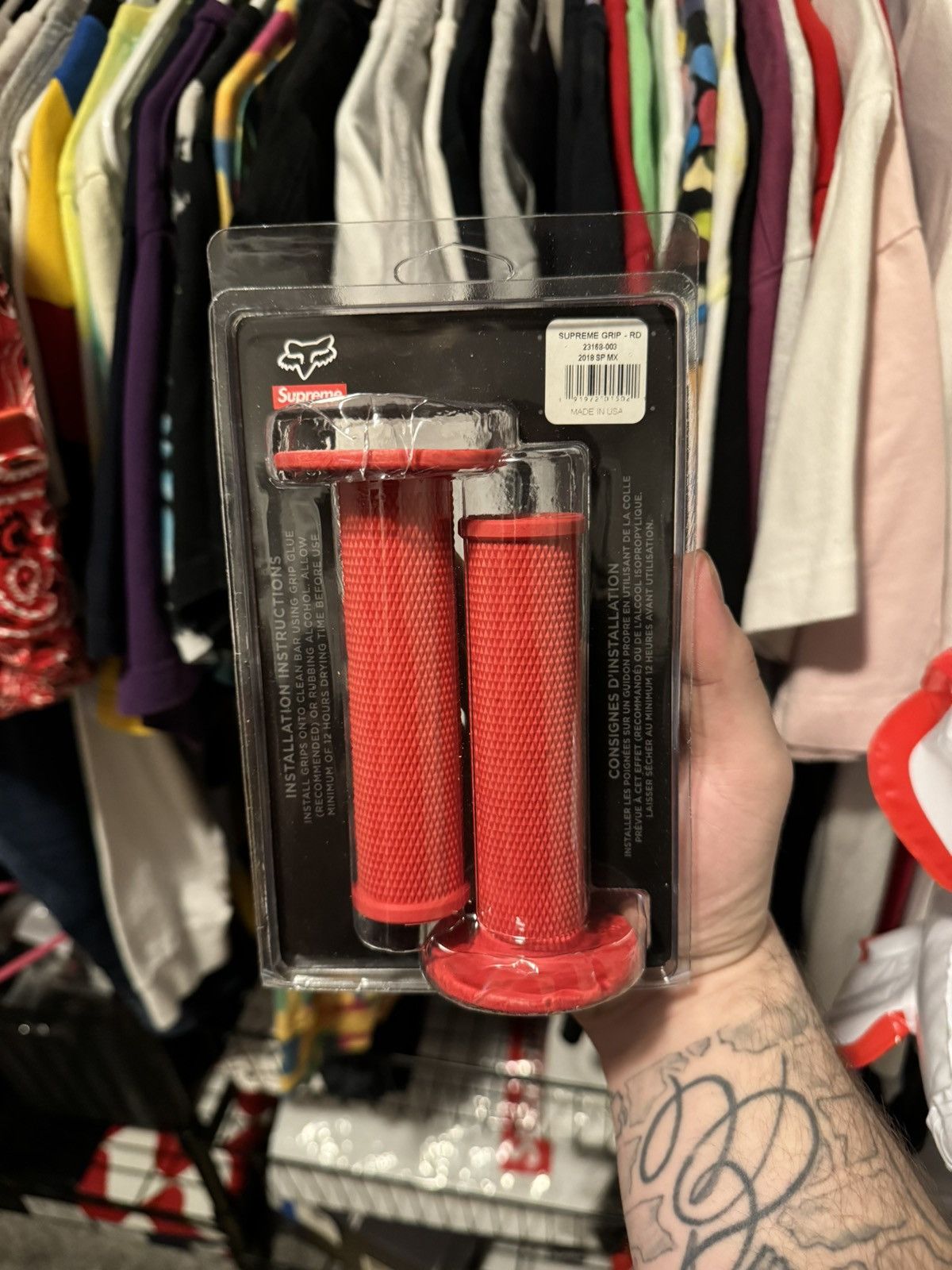 Fox Supreme Supreme Fox Racing Moto Hand Grips Red Grailed