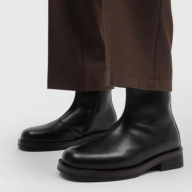 Japanese Brand Mid Top Round Toe Side Zipper Boot Size US 9 / EU 42 - 2 Thumbnail