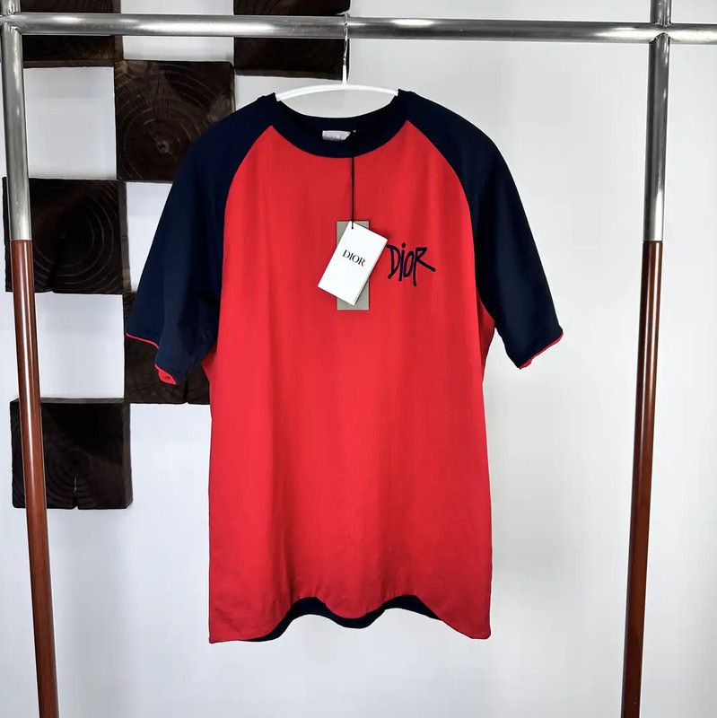 Dior Dior Red Cotton Men's T-Shirt 0089 Size US S / EU 44-46 / 1 - 1 Thumbnail
