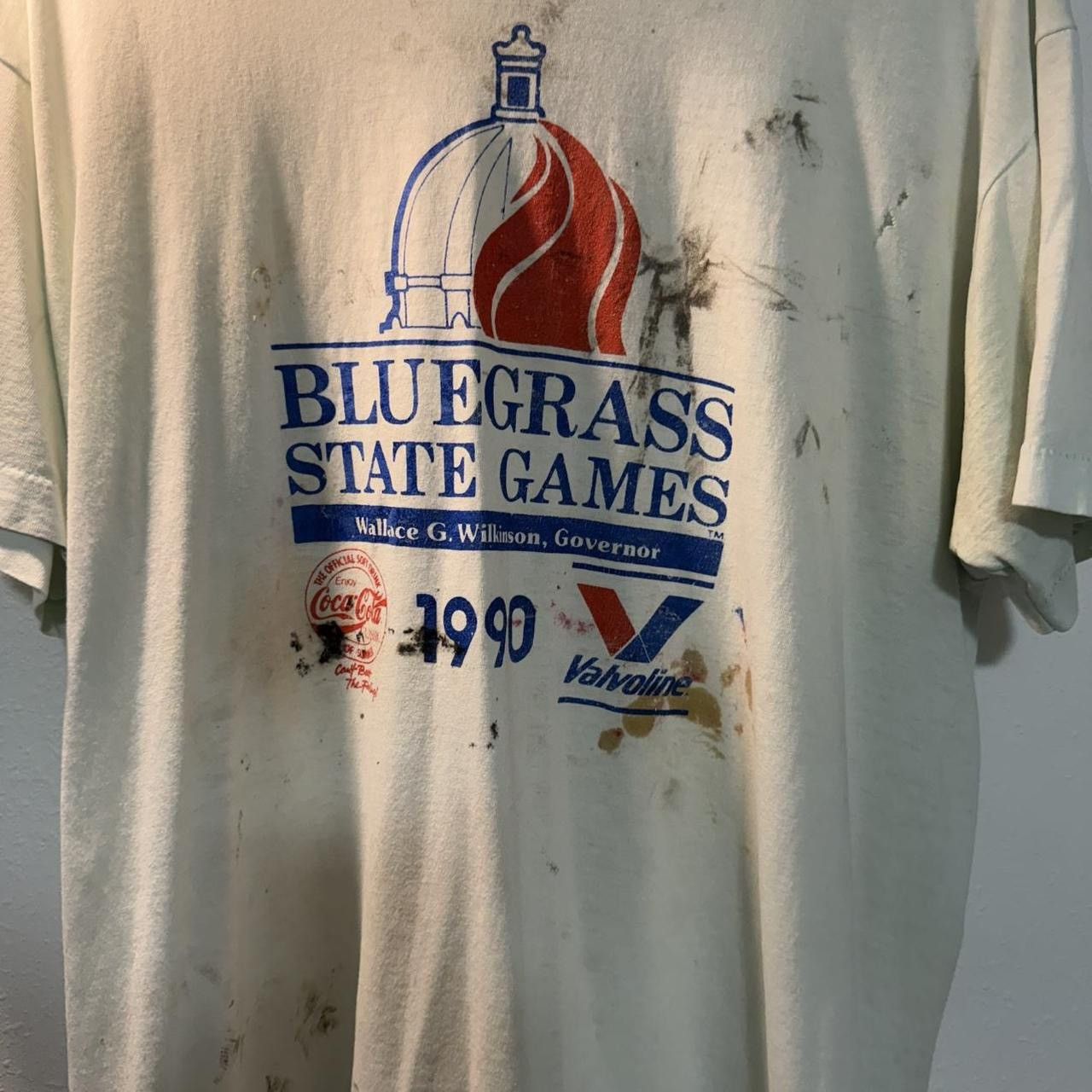 Vintage distressed & thrashed 1990 blue grass single stitch tee Size US M / EU 48-50 / 2 - 2 Thumbnail