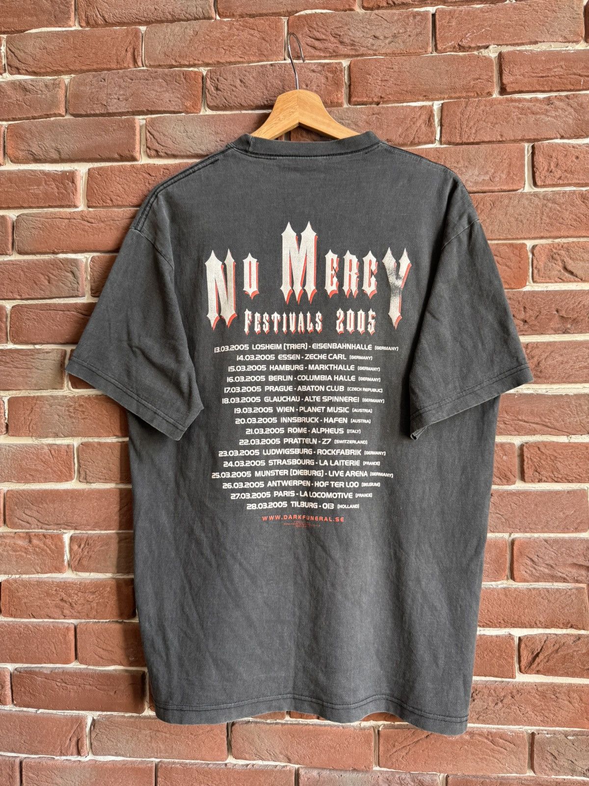 Band Tees Rare Vintage 00s Dark Funeral No mercy Black Metal Band Tee Size US XL / EU 56 / 4 - 2 Thumbnail