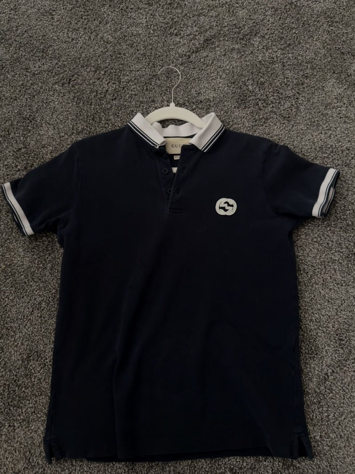 Gucci Navy Blue Gucci Polo Size US M / EU 48-50 / 2 - 1 Thumbnail