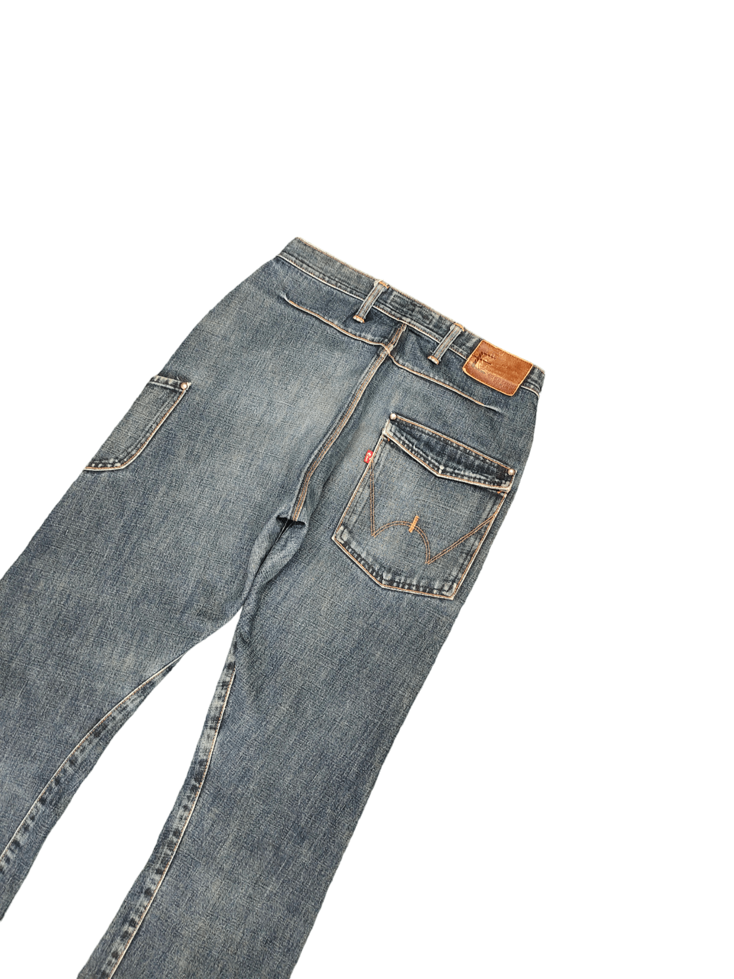 Comme des Garcons × Undercover Vintage 90s E Function Edwin Spiral Cut Denim Jeans Size US 30 / EU 46 - 2 Thumbnail
