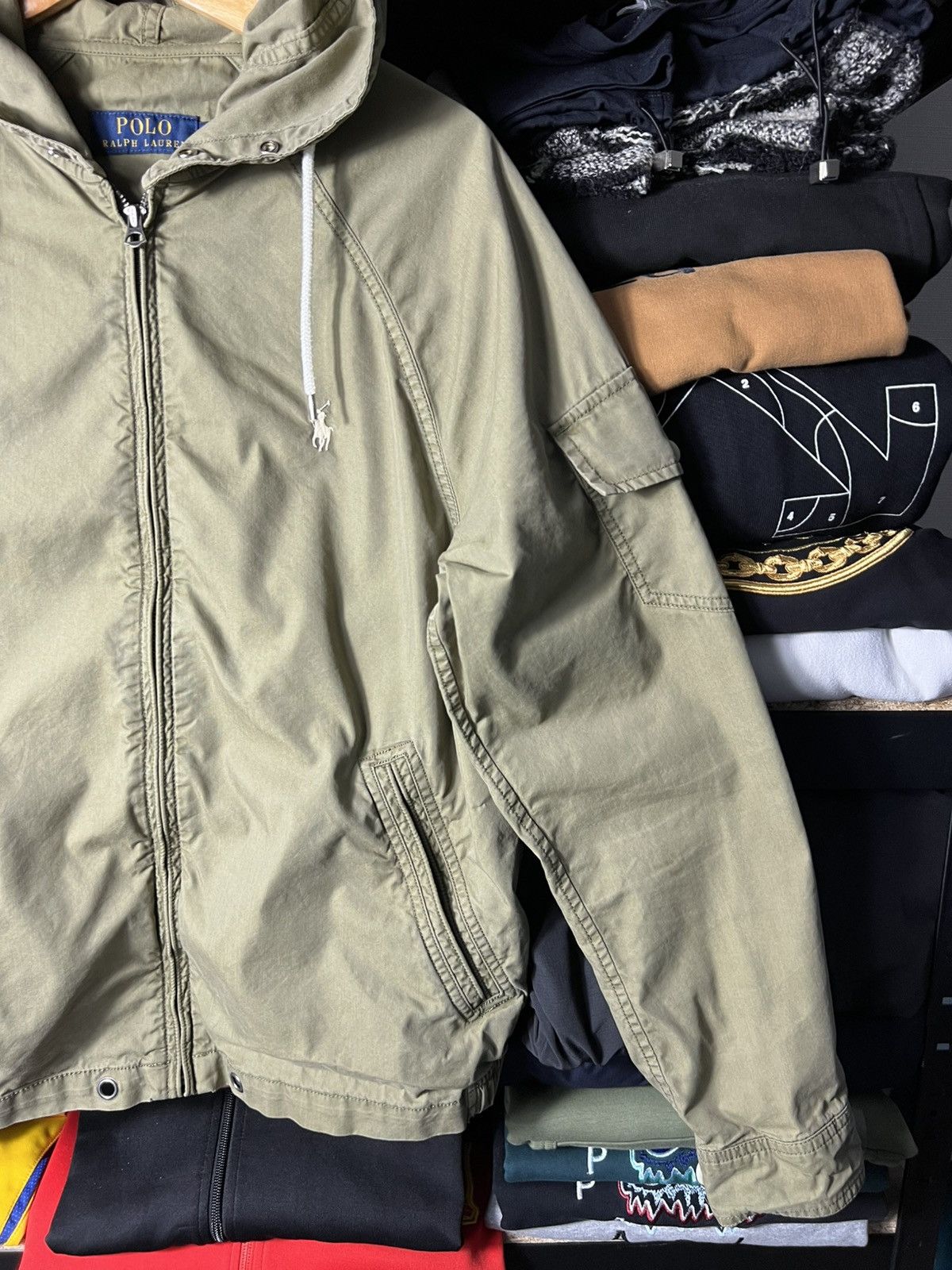 Polo Ralph Lauren 🧥 Polo Ralph Lauren Lightweight Hooded Jacket Olive Green Size US S / EU 44-46 / 1 - 7 Thumbnail