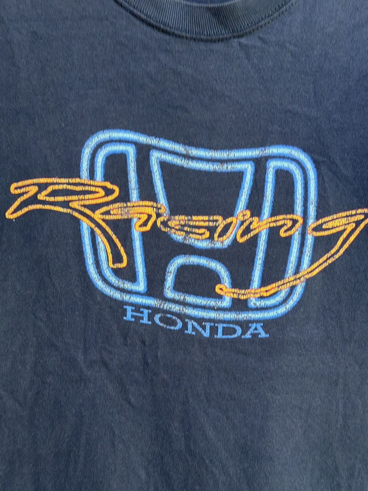 Honda × Japanese Brand × Vintage Vintage Honda Racing Sun Faded Tee Size US M / EU 48-50 / 2 - 2 Thumbnail