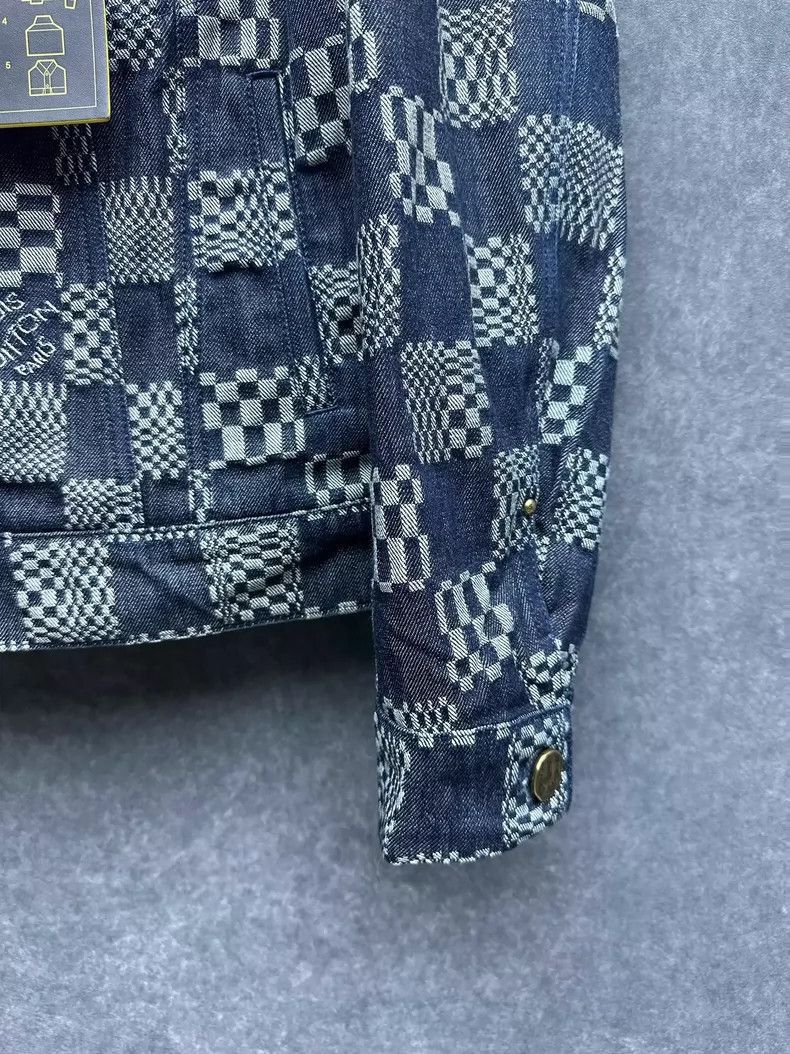 Louis Vuitton Louis Vuitton Louis Vuitton Black Checkered Denim Jacket-2 Size US L / EU 52-54 / 3 - 3 Thumbnail