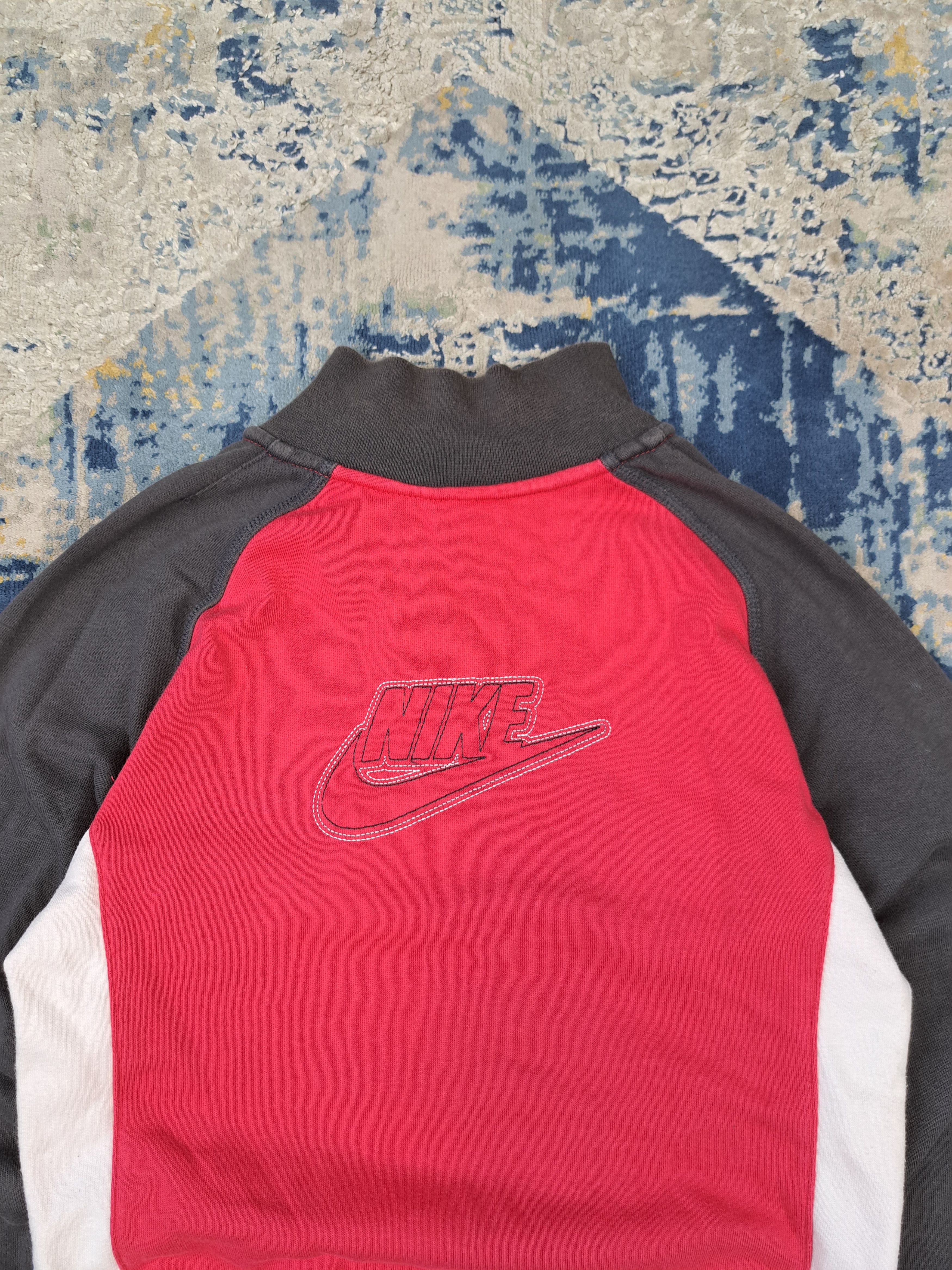 Nike Vintage 00s Nike Pink Brown Cropped Zip Up Sweatshirt y2k Size M / US 6-8 / IT 42-44 - 5 Thumbnail