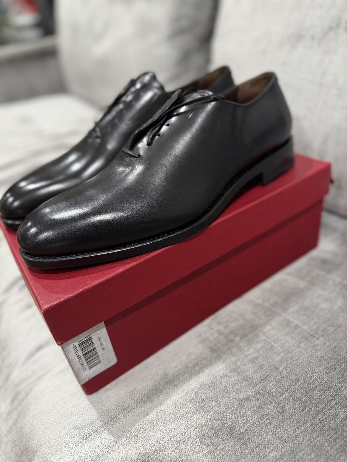 Salvatore Ferragamo Salvatore Ferragamo Angiolo (Nero Calf/Trim) sz. 12E Size US 12 / EU 45 - 1 Thumbnail
