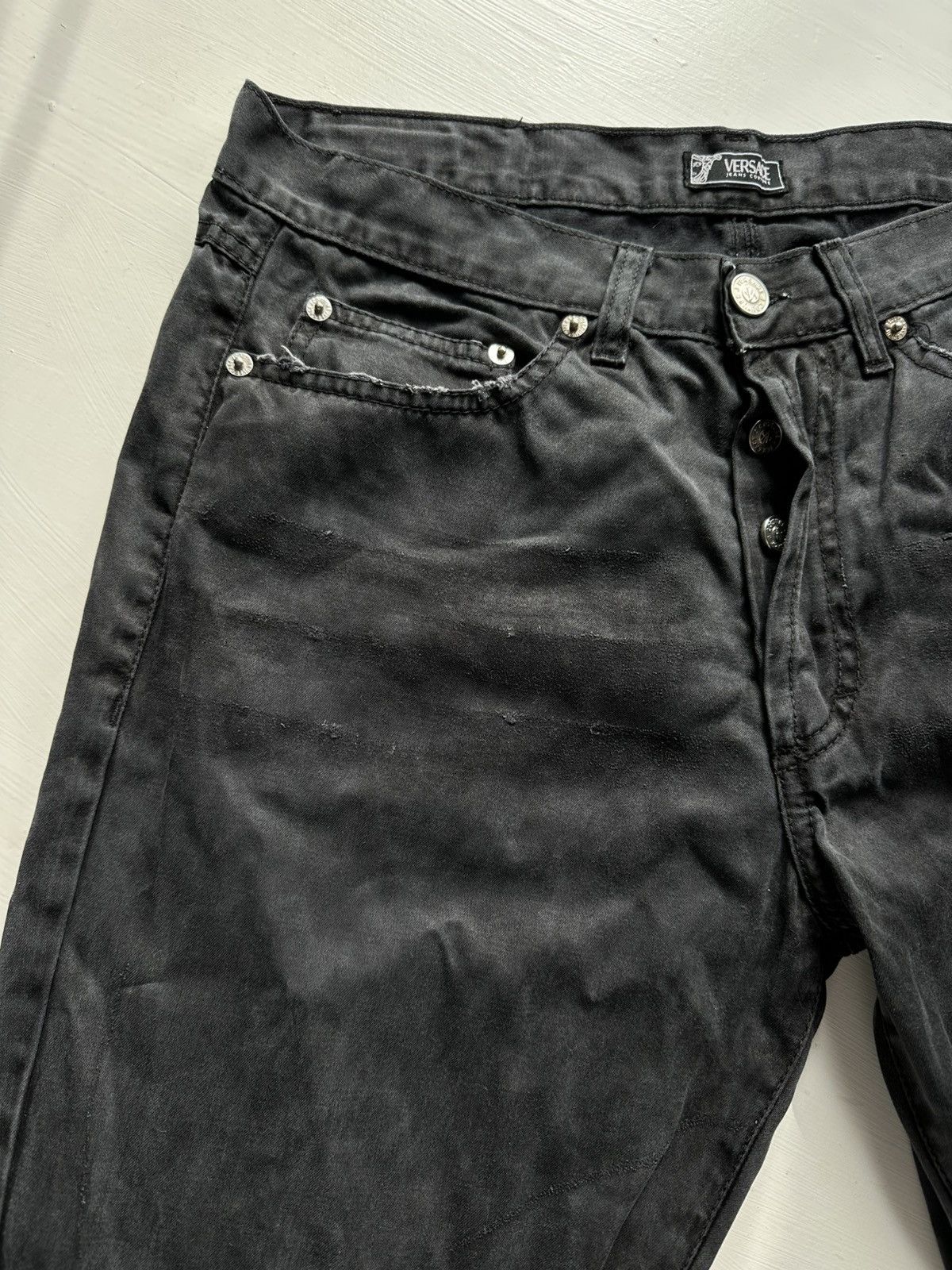 Versace × Versace Jeans Couture × Vintage Vintage Y2K Versace Jeans Pants Trousers Distressed Size 33" - 3 Thumbnail