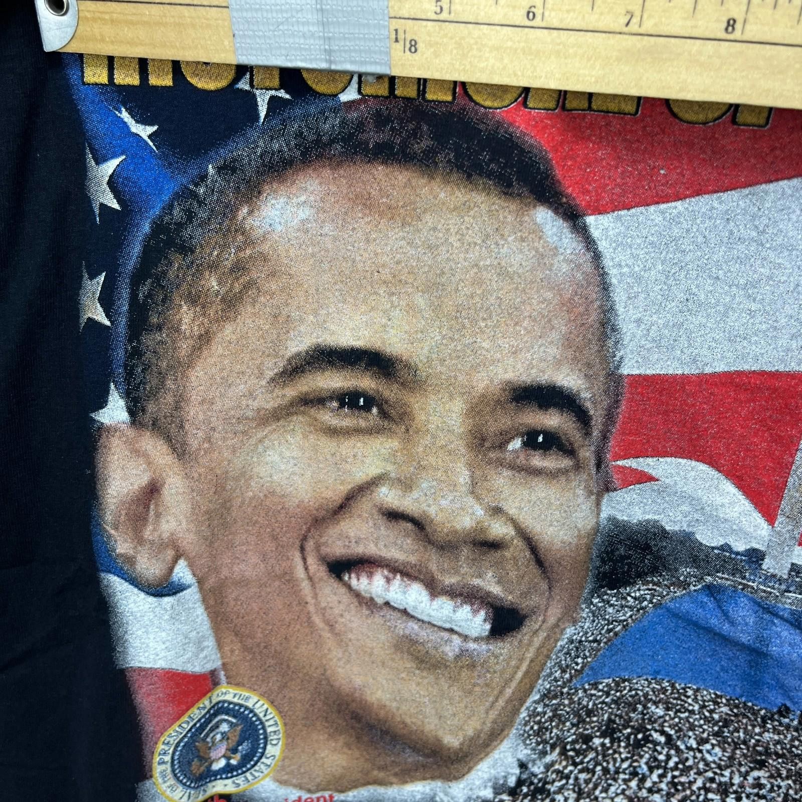 Vintage Vintage Barack Obama Historical Speech USA Y2K T-Shirt 2XL Size US XXL / EU 58 / 5 - 7 Thumbnail