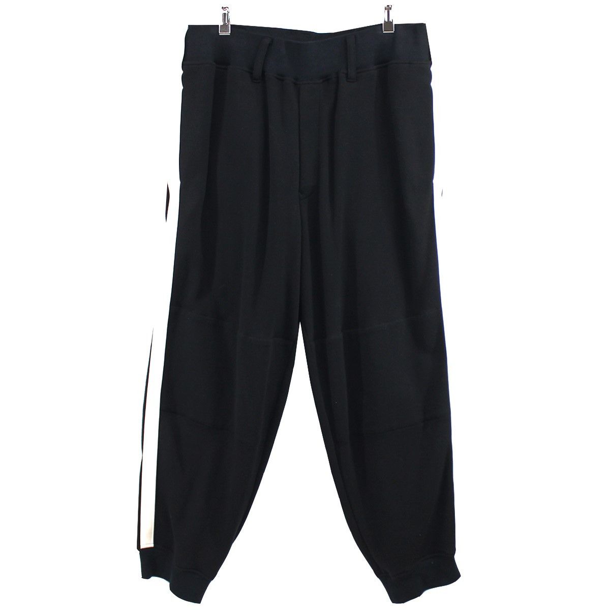 Image of Yohji Yamamoto Pour Homme Fleece Hem Rib Pants in Black, Men's (Size 36)