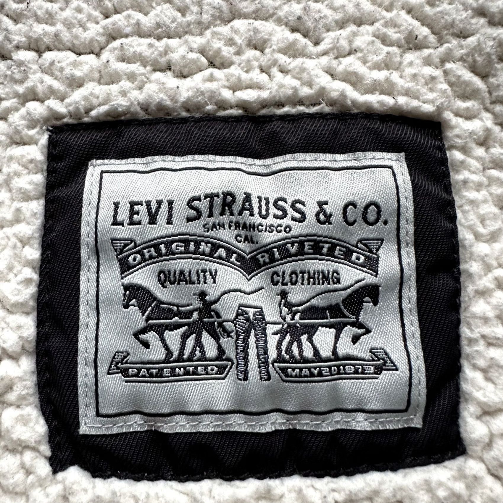 Levi's Levi Jacket Womens Small Full Zip Pockets Black Sherpa Fleece Lined Size S / US 4 / IT 40 - 4 Thumbnail