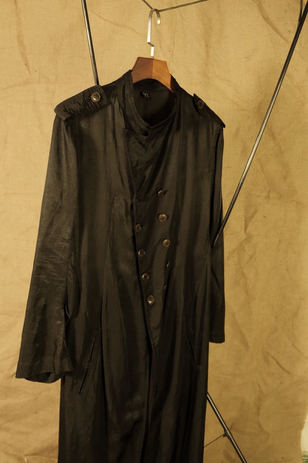 Yohji Yamamoto 2000s Y’s Yohji Yamamoto Military Linen Long Coat Size M / US 6-8 / IT 42-44 - 8 Thumbnail