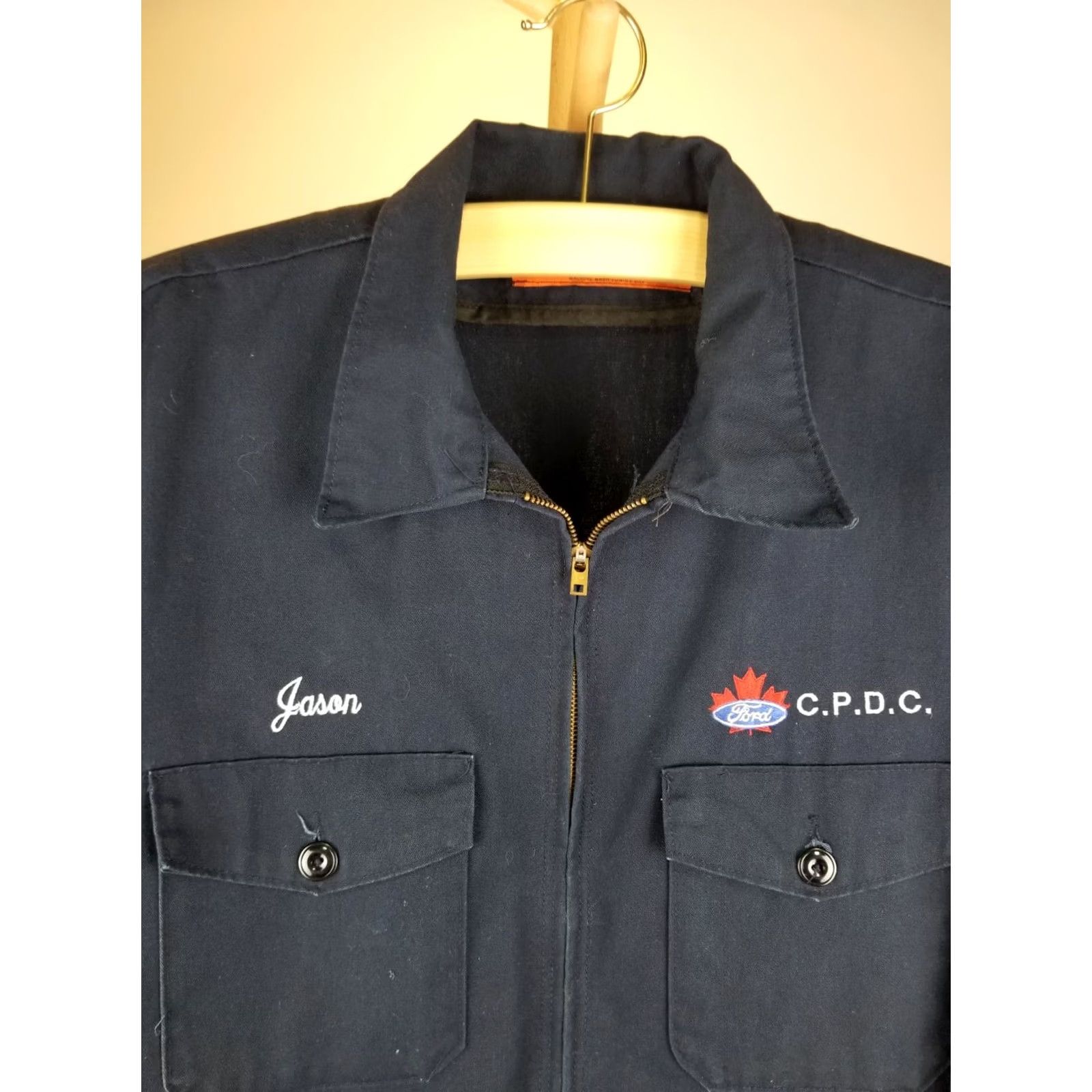 Ford VINTAGE FORD CANADA MECANIC AUTOMOBILE NAVY WORK UNIFORM JACKET SZ 48 Jacket Men 80s Plaid Bomber Lined Blue Navy 27 27 22 26 Size US M / EU 48-50 / 2 - 5 Thumbnail