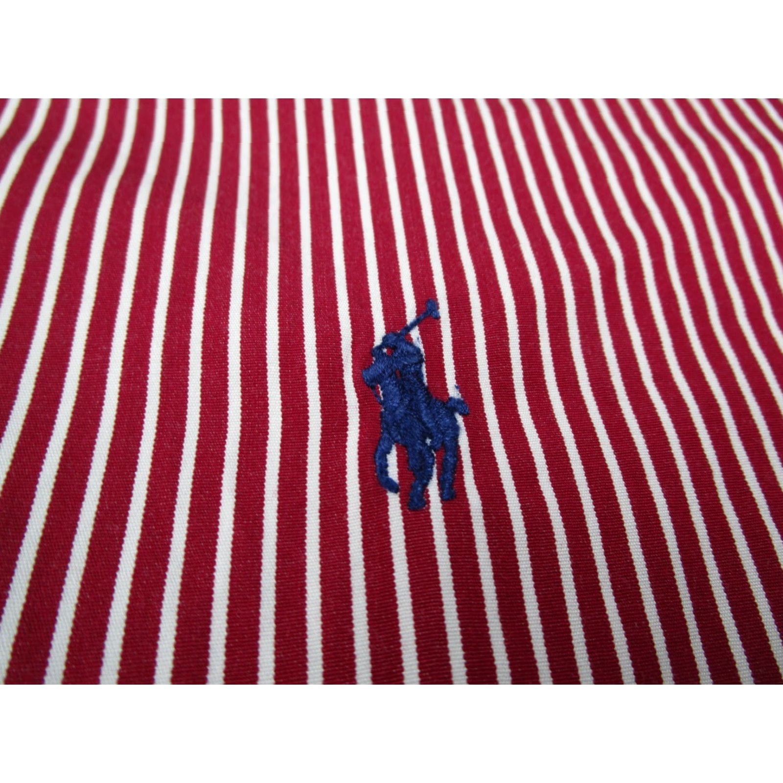 Ralph Lauren VINTAGE Ralph Lauren Shirt Mens 2XL XXL Red Striped Button Up Twill Blue Pony Shirt Mens 2XL Size US XXL / EU 58 / 5 - 3 Thumbnail