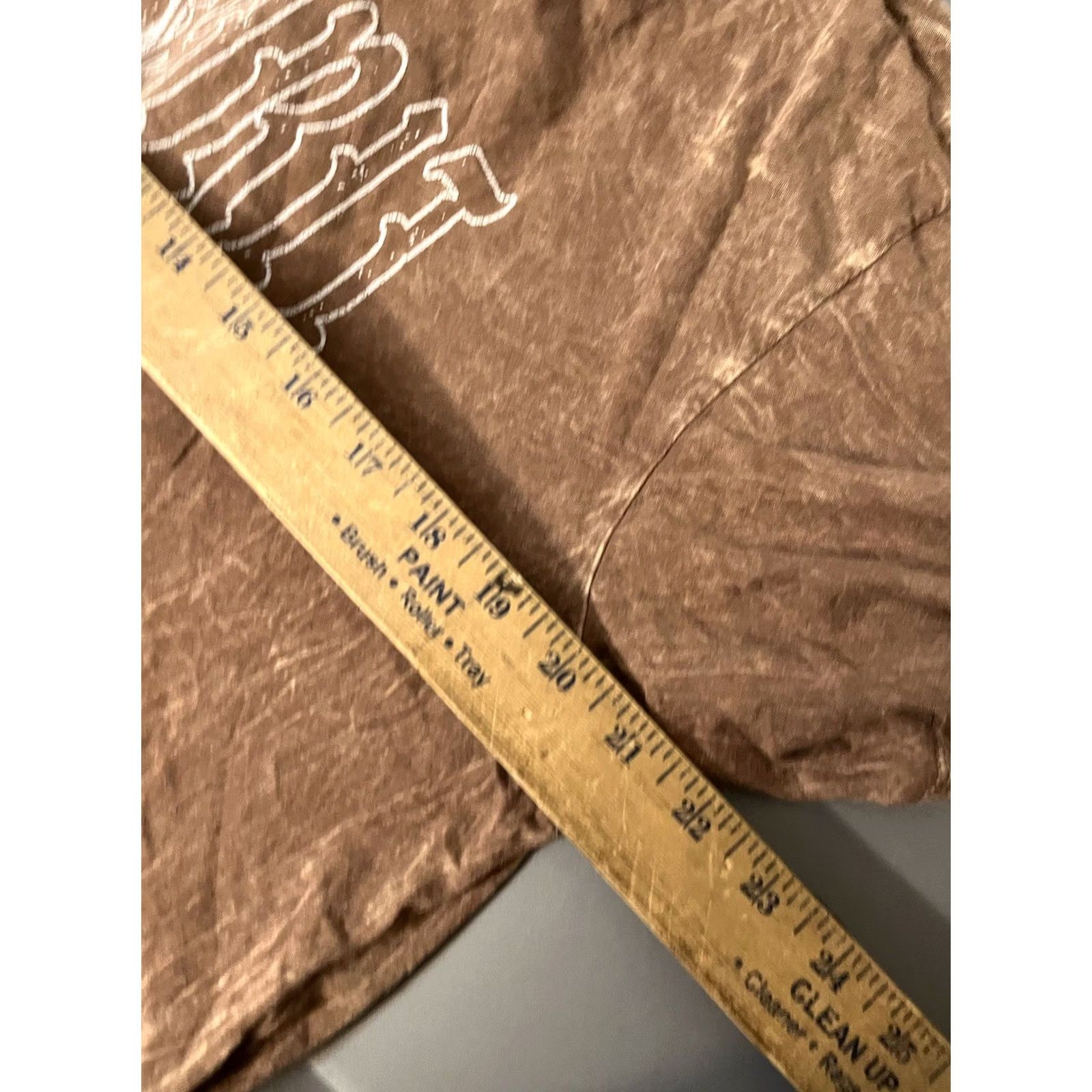 Vintage Papaya Brown Short Sleeve Shirt Large Free Spirit Graphic Top - Womens Size L / US 10 / IT 46 - 5 Thumbnail