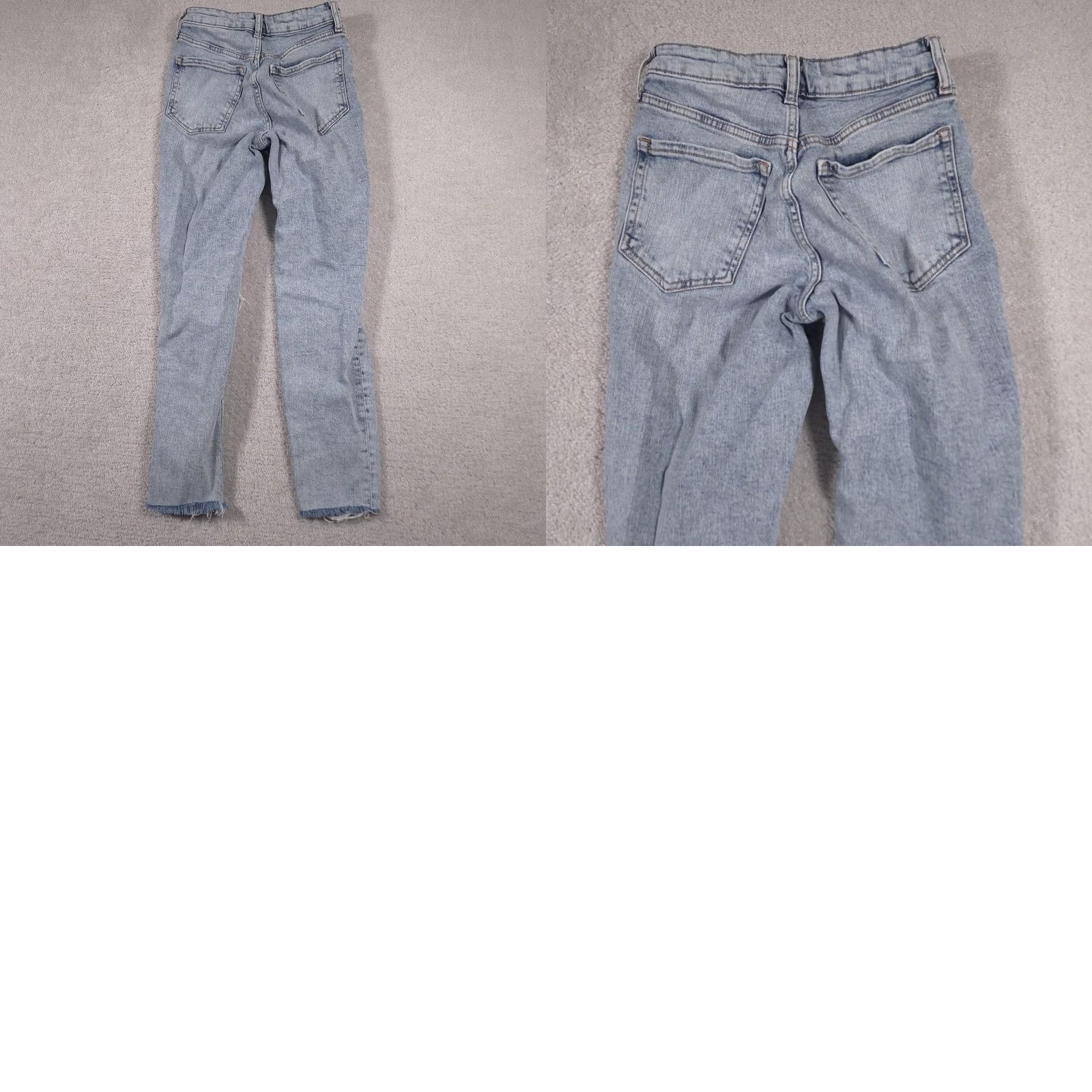 Old Navy Old Navy Jeans Womens 0 Blue High Rise OG Straight Distressed Ripped Knees Denim Size 25" / US 0 / IT 36 - 9 Thumbnail