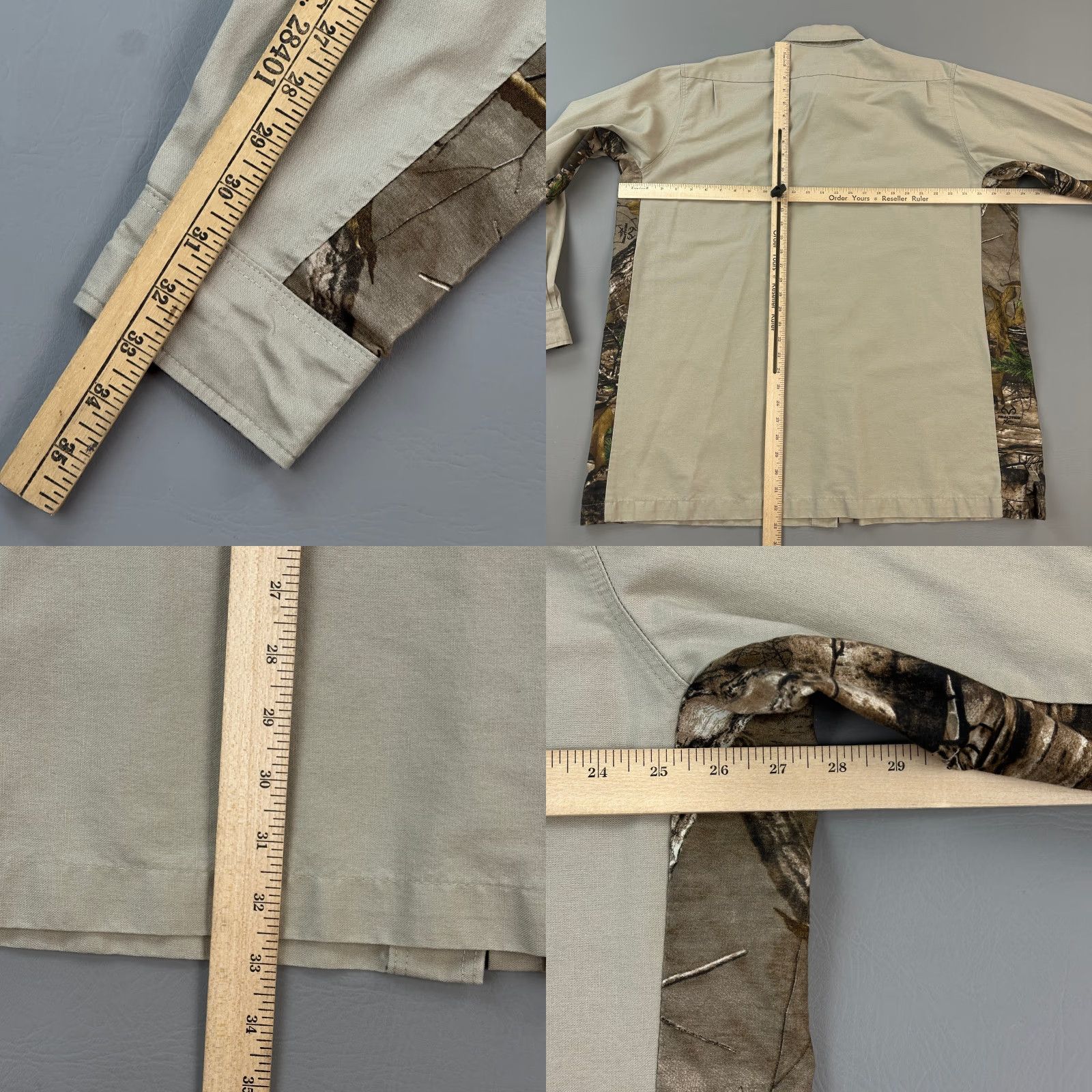 Wrangler Wrangler Workwear Shirt Mens 2XL Long Realtree Xtra Camo Outdoor Hunting Beige Cotton Polyester Button-Up Long Sleeve Vintage 90s Mens Size US XXL / EU 58 / 5 - 9 Thumbnail