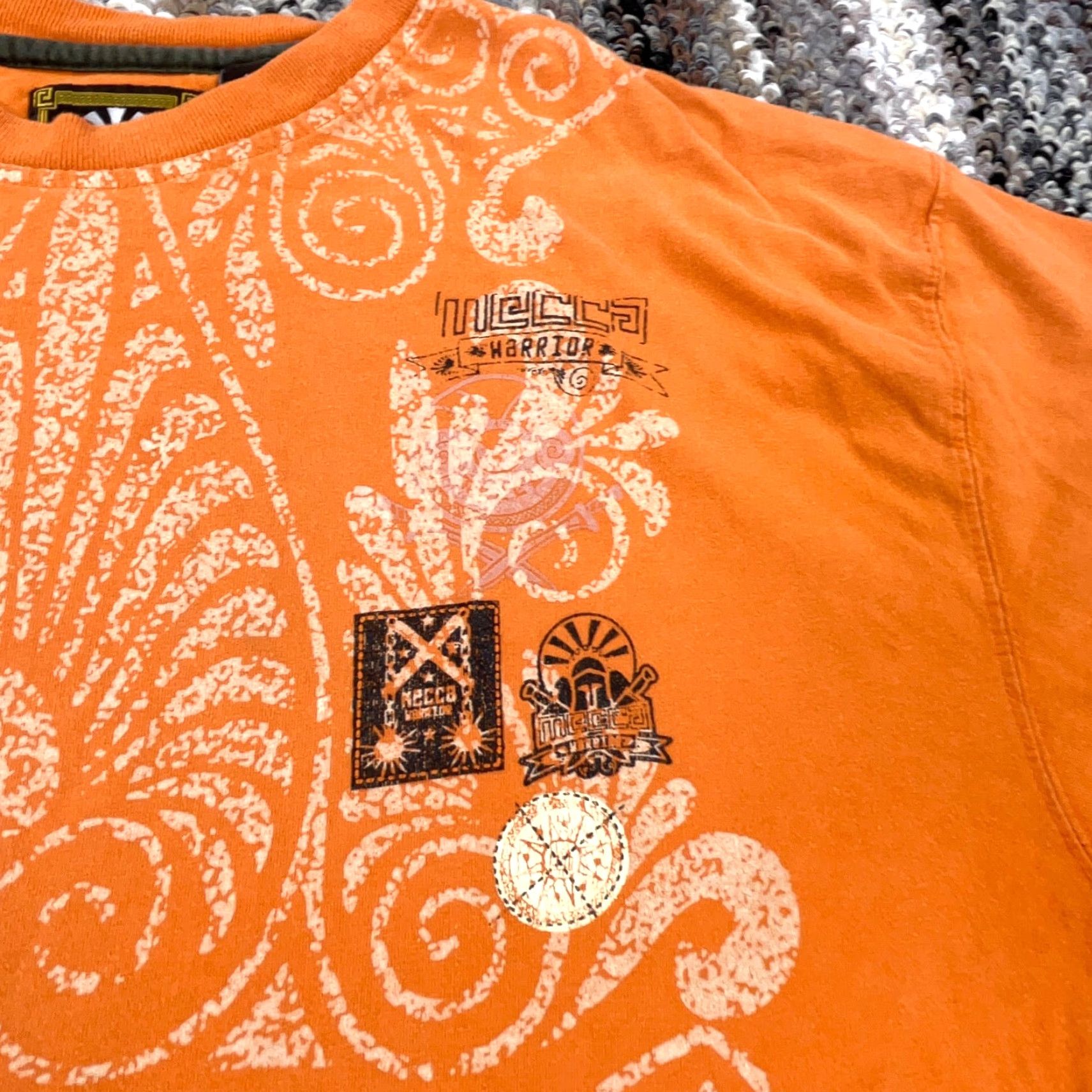 Vintage VINTAGE Mecca Shirt Men 2XL Orange Graphic Tee USA Hip Hop Gothic Grunge Motorcycle 100% Cotton Short Sleeve Crew Neck Size US XXL / EU 58 / 5 - 4 Thumbnail