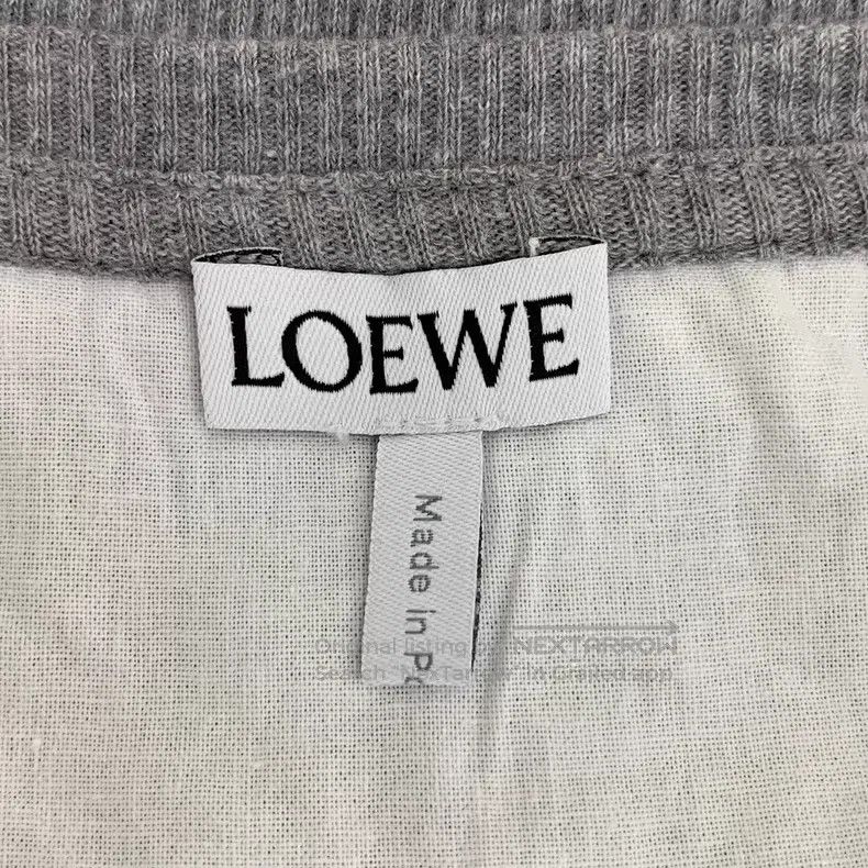Loewe Loewe Gray Logo Embroidered Cotton Sleeveless Knit Dress Size XS / US 0-2 / IT 36-38 - 7 Thumbnail