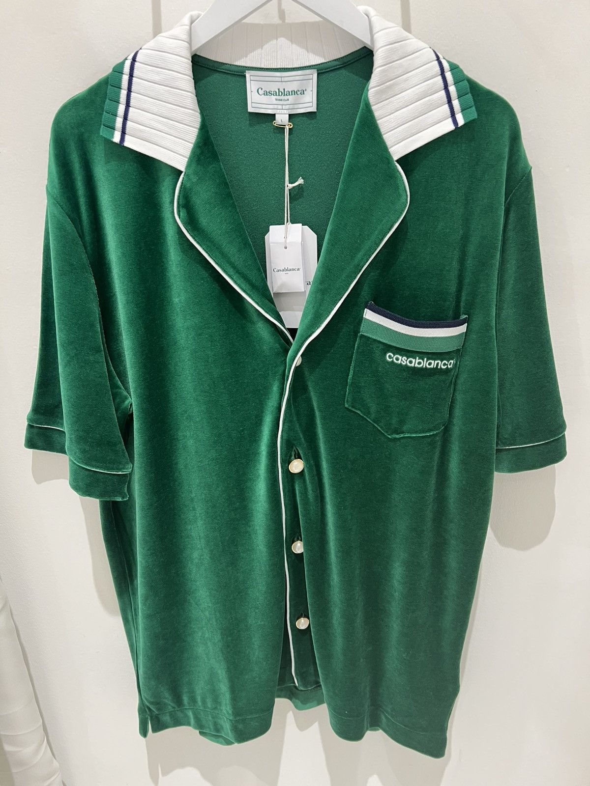 Casablanca Casablanca Velour Green Shirt Size S Size US S / EU 44-46 / 1 - 6 Thumbnail