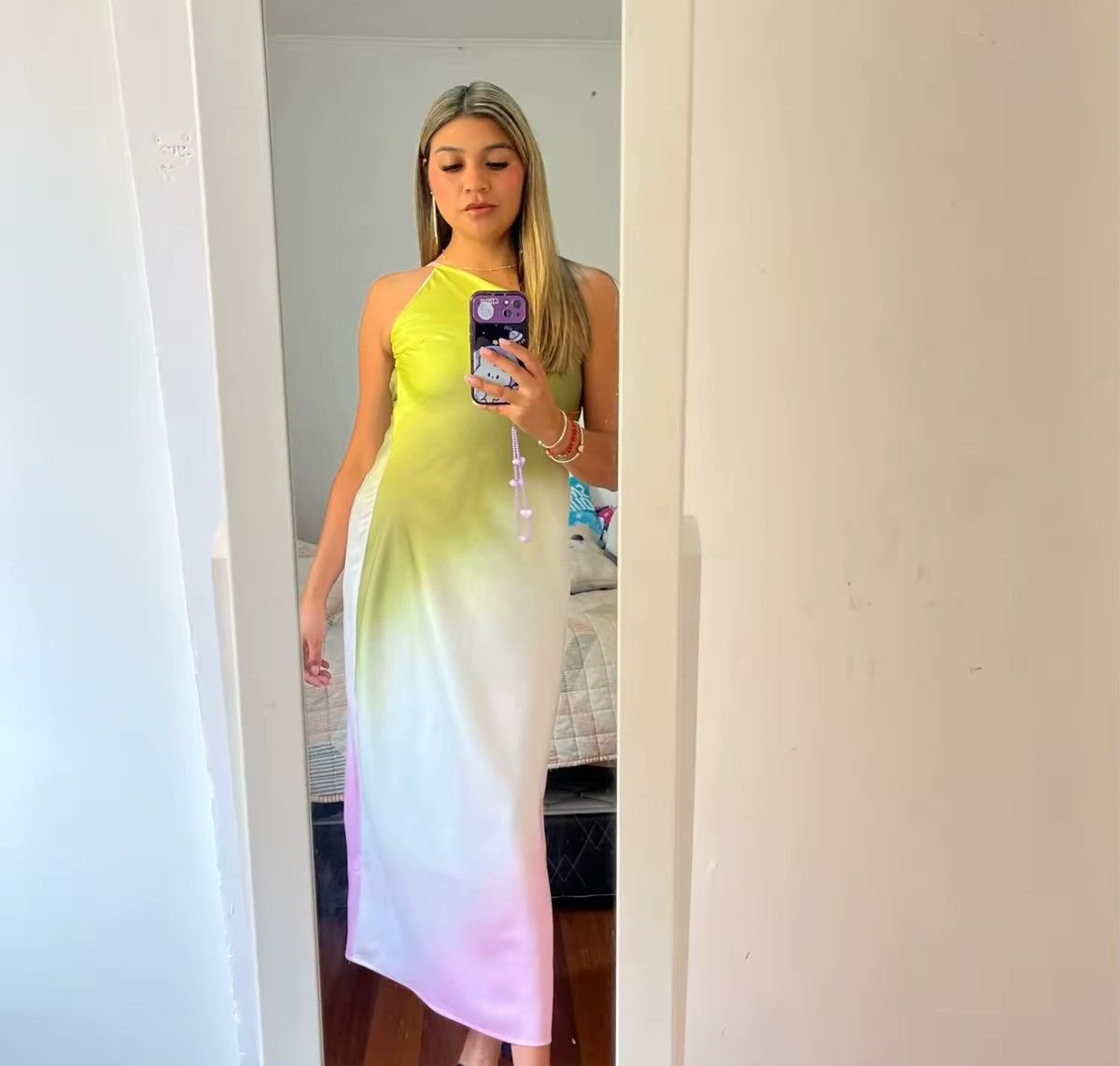 Vintage ZARA NEW WOMAN ss23 LONG TIE-DYE ASYMMETRIC Halter Dress Size M / US 6-8 / IT 42-44 - 1 Thumbnail