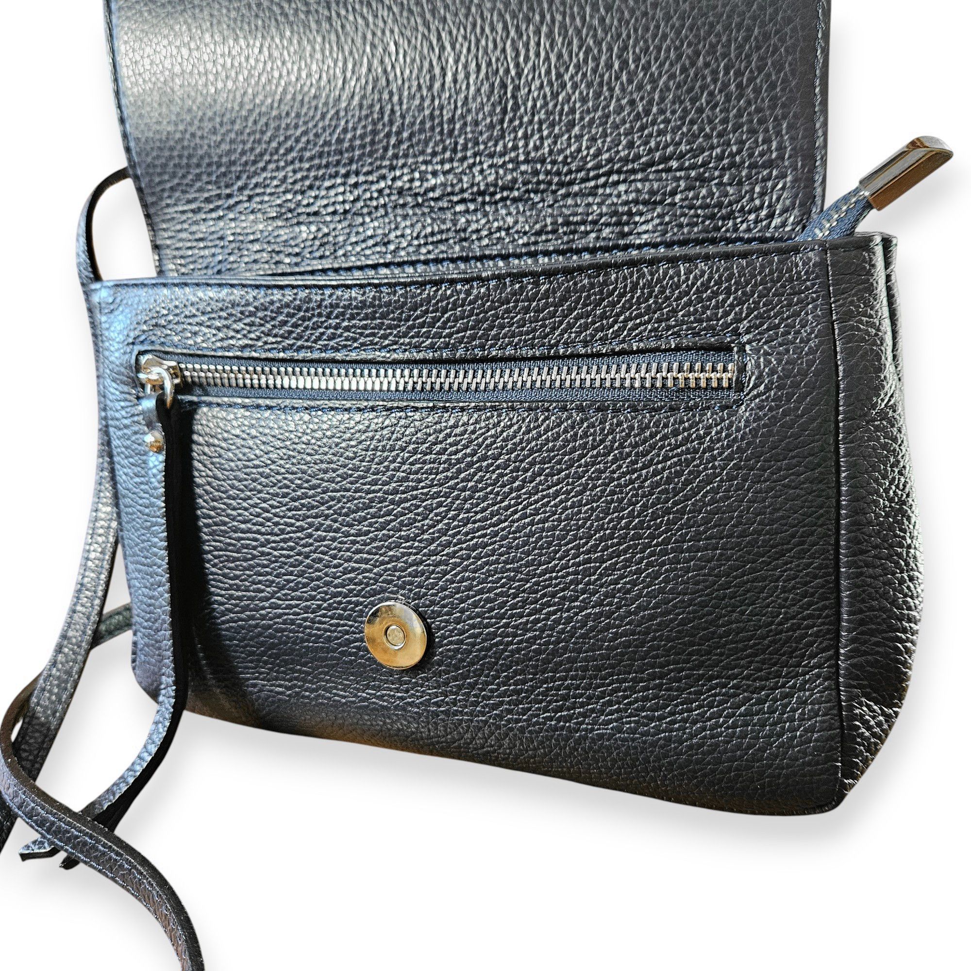 Other Borse in Pelle 9x6x3" Crossbody Bag Navy Blue Pebbled Leathe Size ONE SIZE - 7 Thumbnail