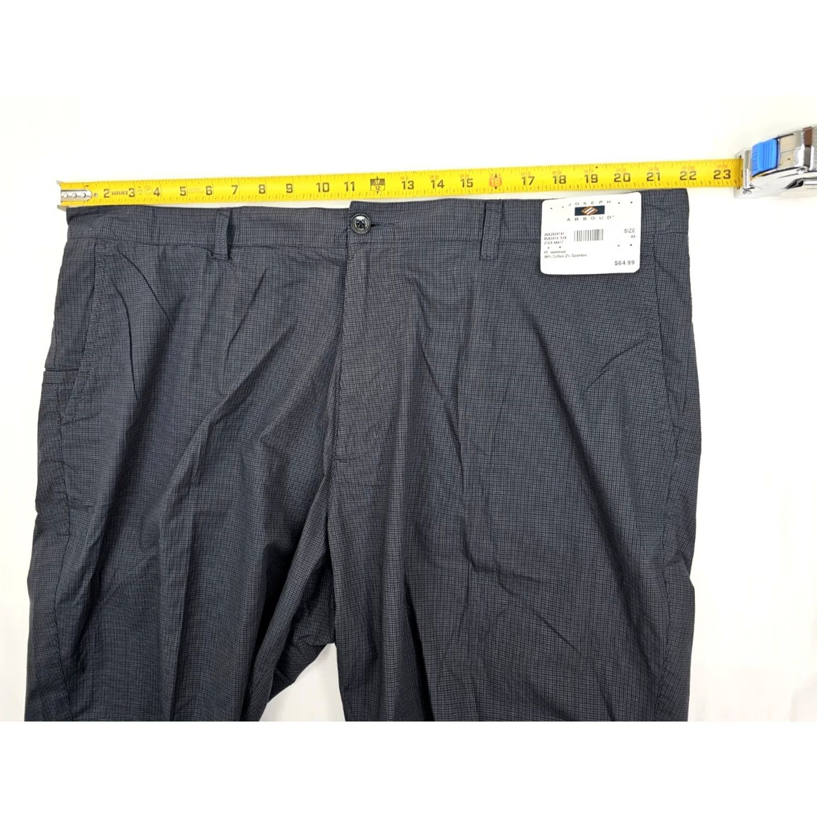 Joseph Abboud Joseph Abboud Flat Front Gingham Shorts Men 44 Black Gray NWT Inseam 9.5" Summer Casual Chino Moderate Fit Mens Size US 44 / EU 60 - 6 Thumbnail