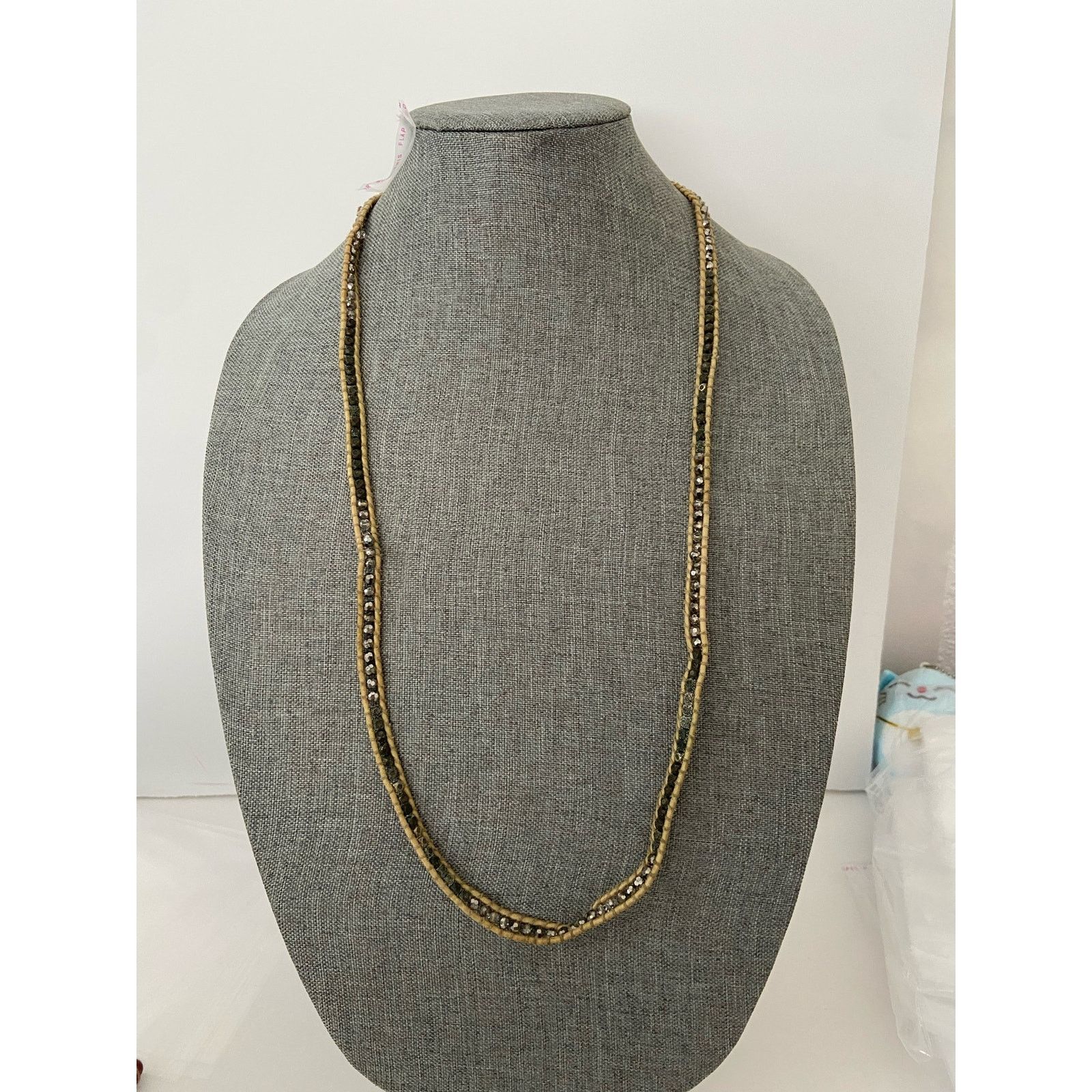 Handmade tan cord necklace Size ONE SIZE - 1 Thumbnail