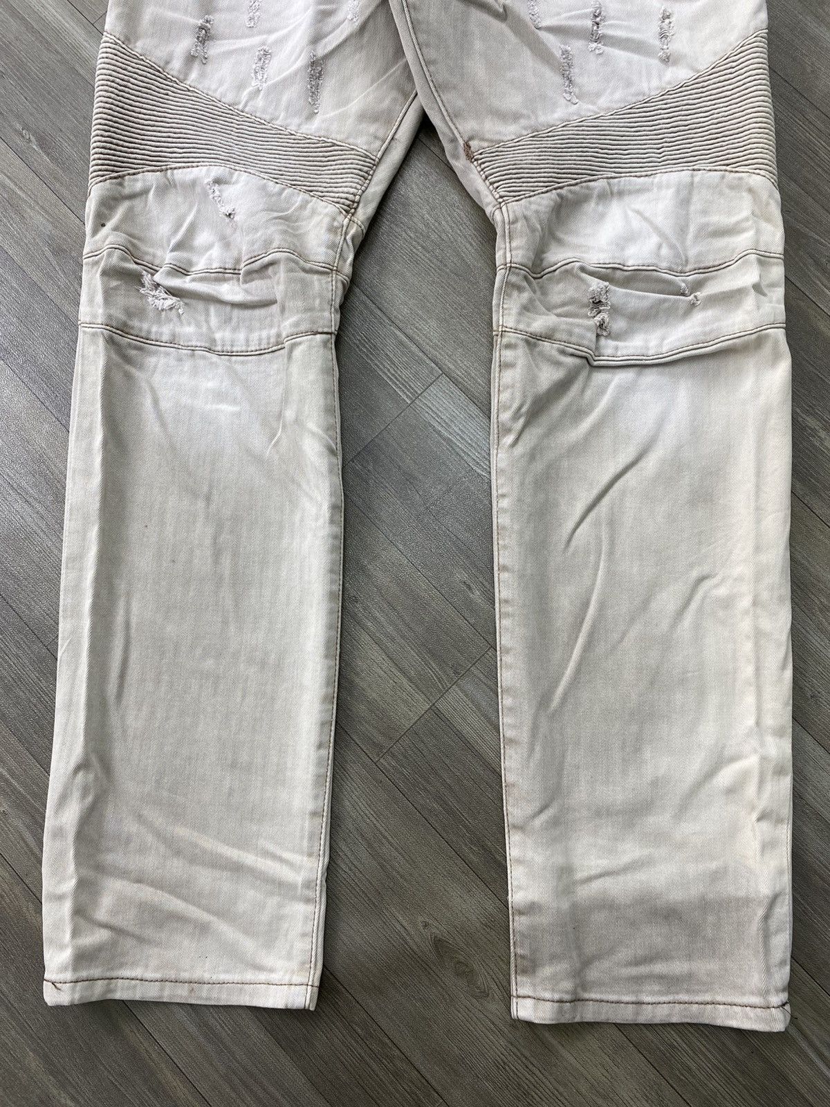 Balmain Vintage Balmain Distressed Bikers Pants Luxury Size US 32 / EU 48 - 5 Thumbnail