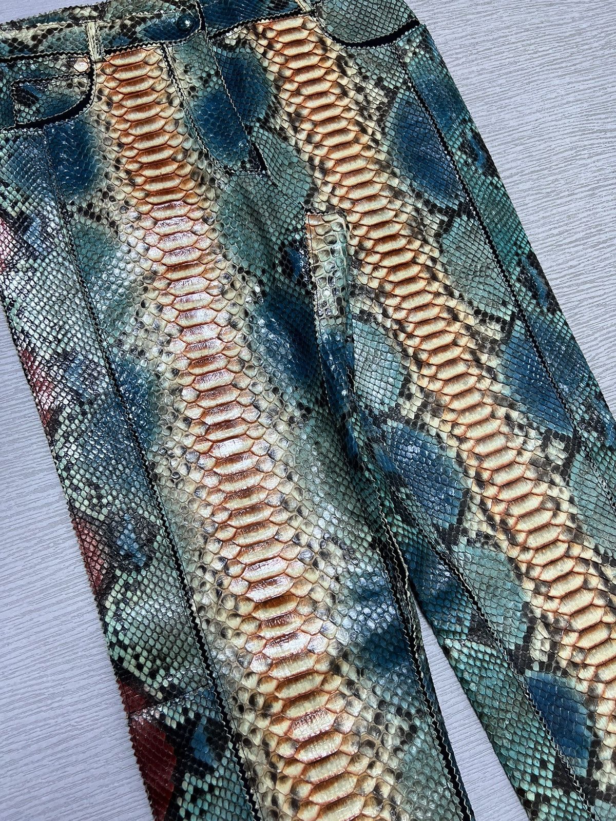 Jean Paul Gaultier Jean Paul Gaultier - S/S 2007 - Phyton Snake Skin Trousers Size US 30 / EU 46 - 5 Thumbnail