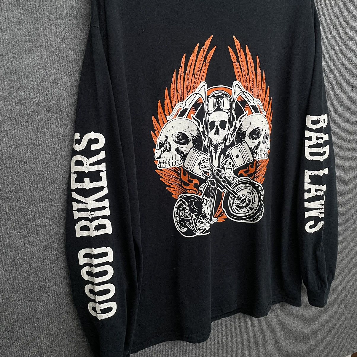 West Coast Choppers Y2K Good Bikes Bad Laws Choppers L/S T Shirt Size US XL / EU 56 / 4 - 2 Thumbnail
