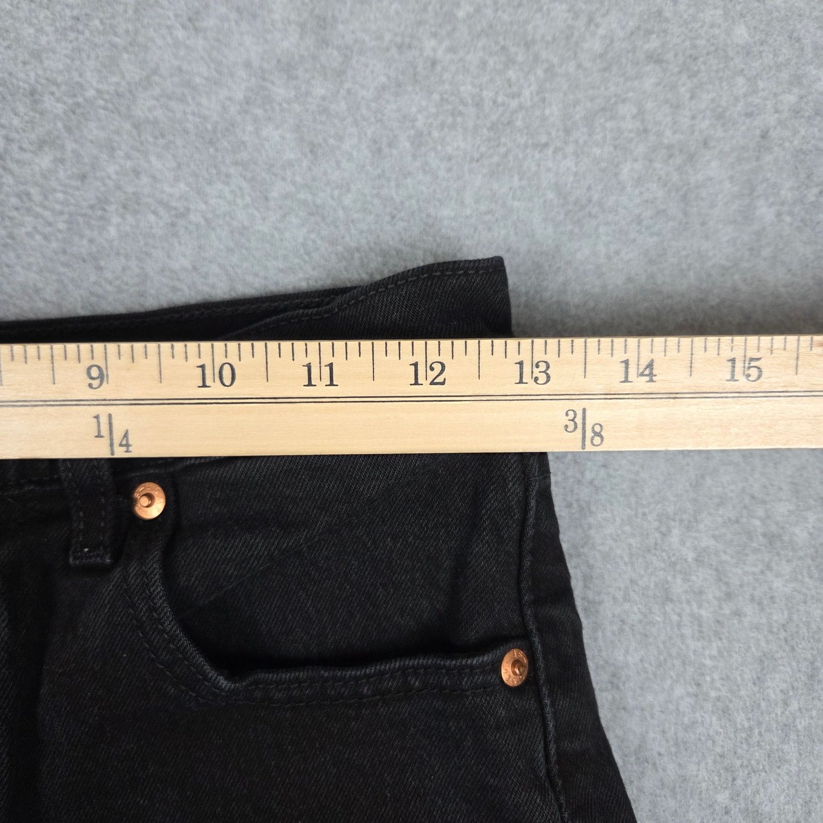 Levi's Levi's Premium 26 Black Ribcage Shorts Button Fly Cut Offs Size 26" / US 2 / IT 38 - 9 Thumbnail