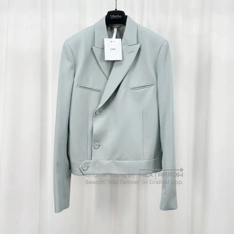 Dior Dior Blue Grey Wool Long Sleeve Jacket . Size US M / EU 48-50 / 2 - 1 Thumbnail