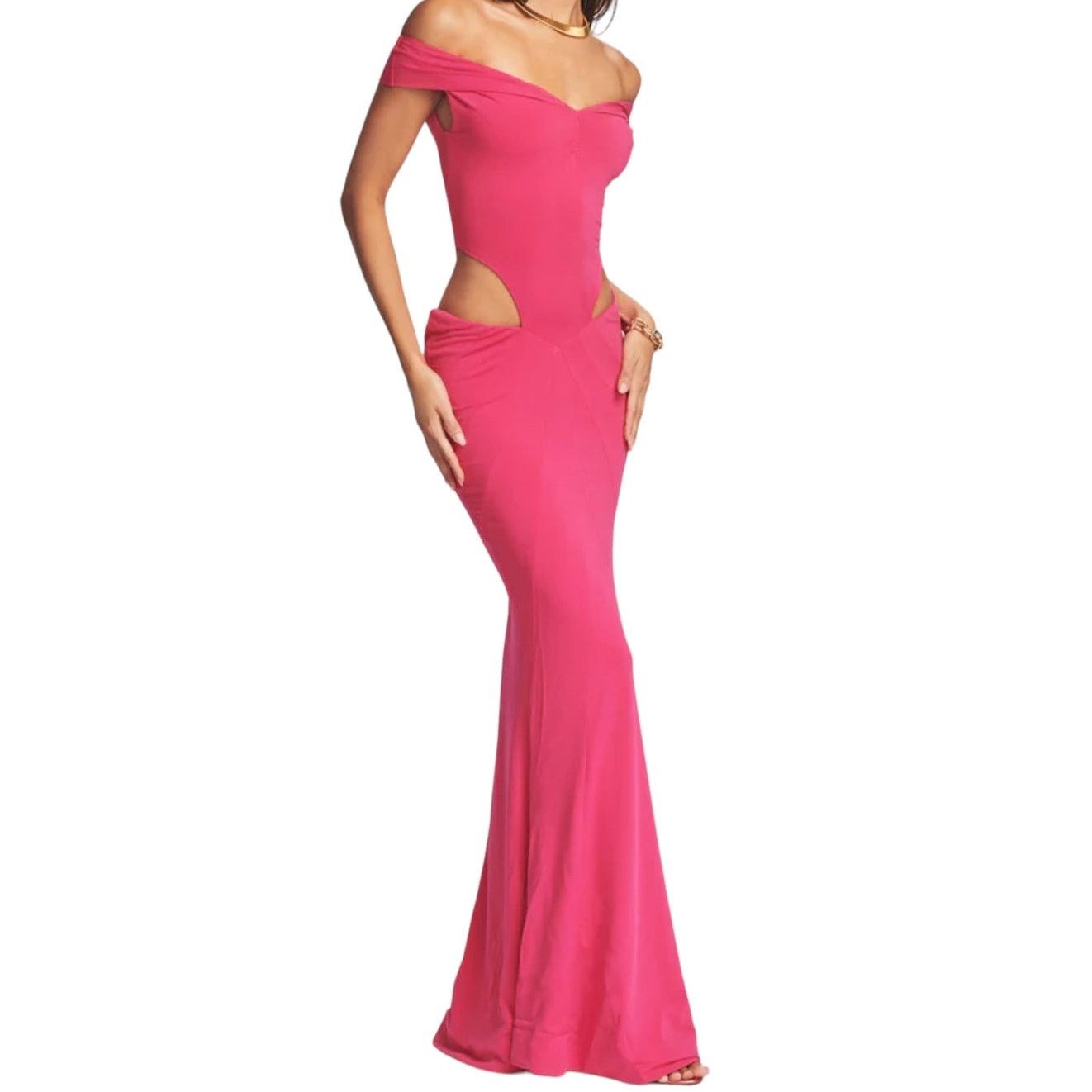 Retrofete NEW BNWT Retrofête Giada Pink Mermaid Maxi Dress XXS Cutout Size XXS / US 00 / IT 34 - 10 Thumbnail