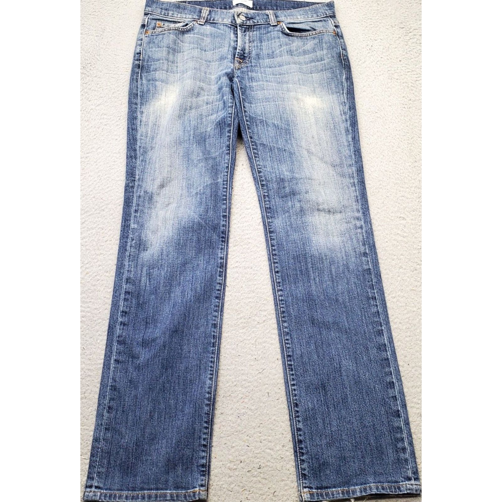 Denime Uncharted Territory Womens Jeans 31 Blue Denim Stretch Straight Leg 5-Pocket Regular Size 31 Womens Size 24" / US 00 / IT 34 - 2 Thumbnail